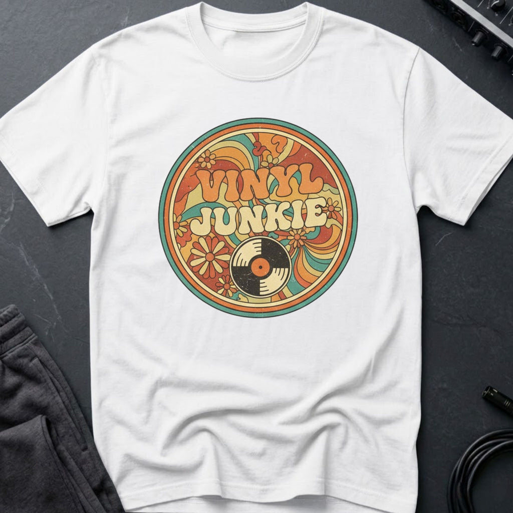 Vinyl Junkie Retro 70's T-Shirt