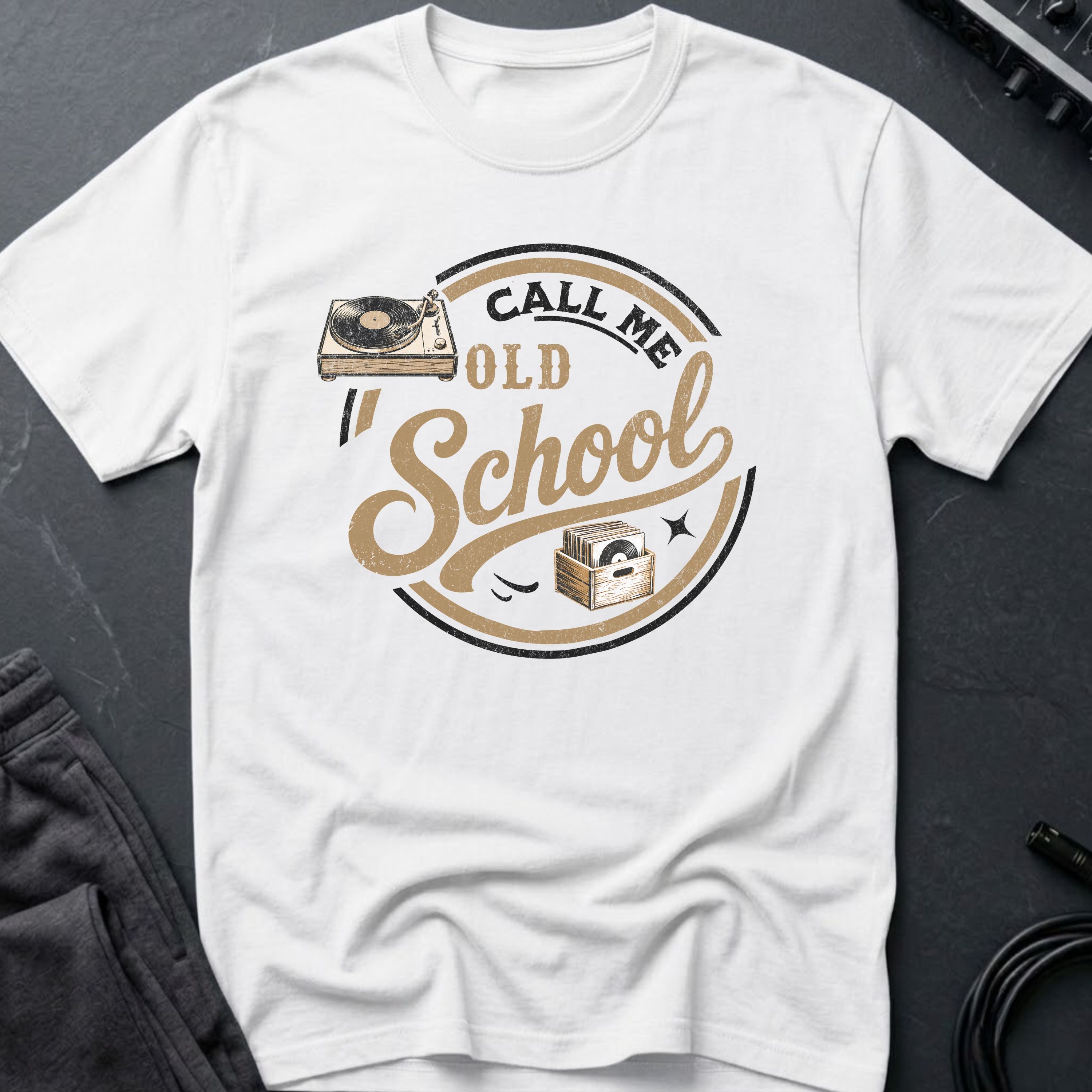 Call Me Old School Vinyl Lover T-Shirt