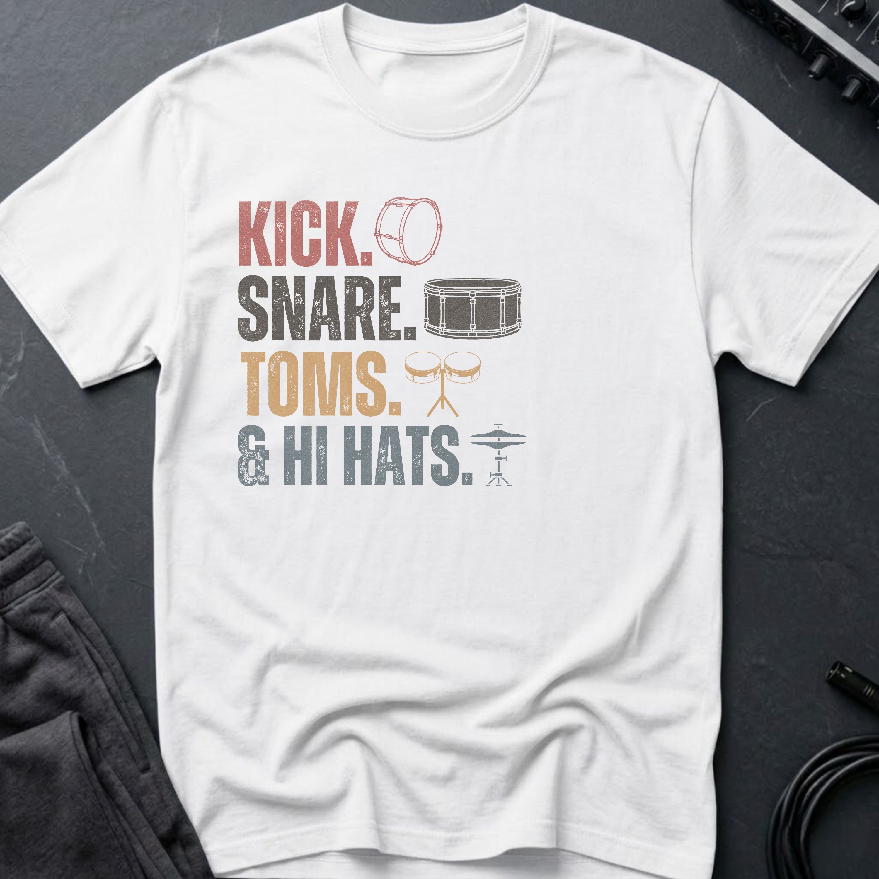 Kick, Snare, Toms & Hit Hats T-Shirt