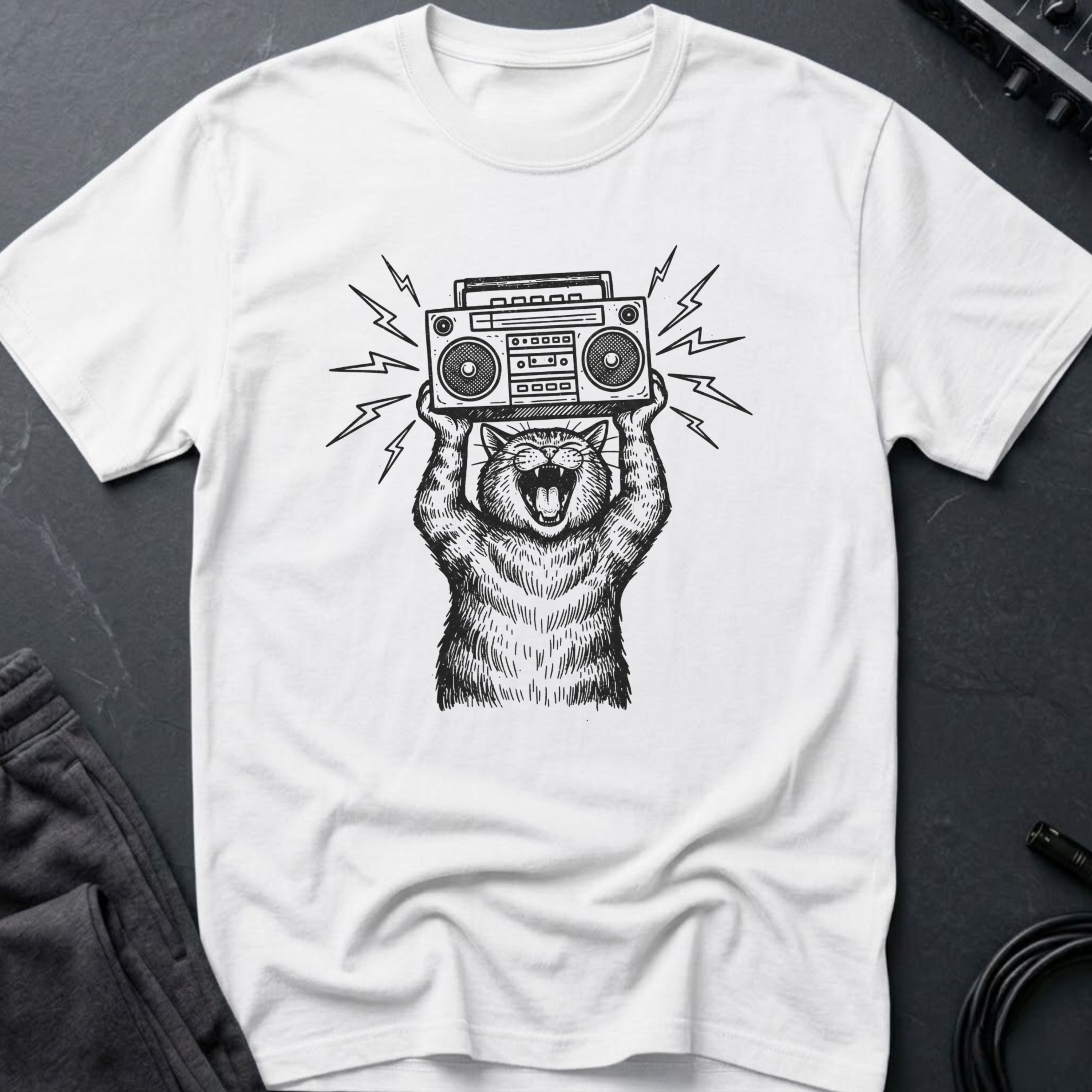 Boombox Cat T-Shirt