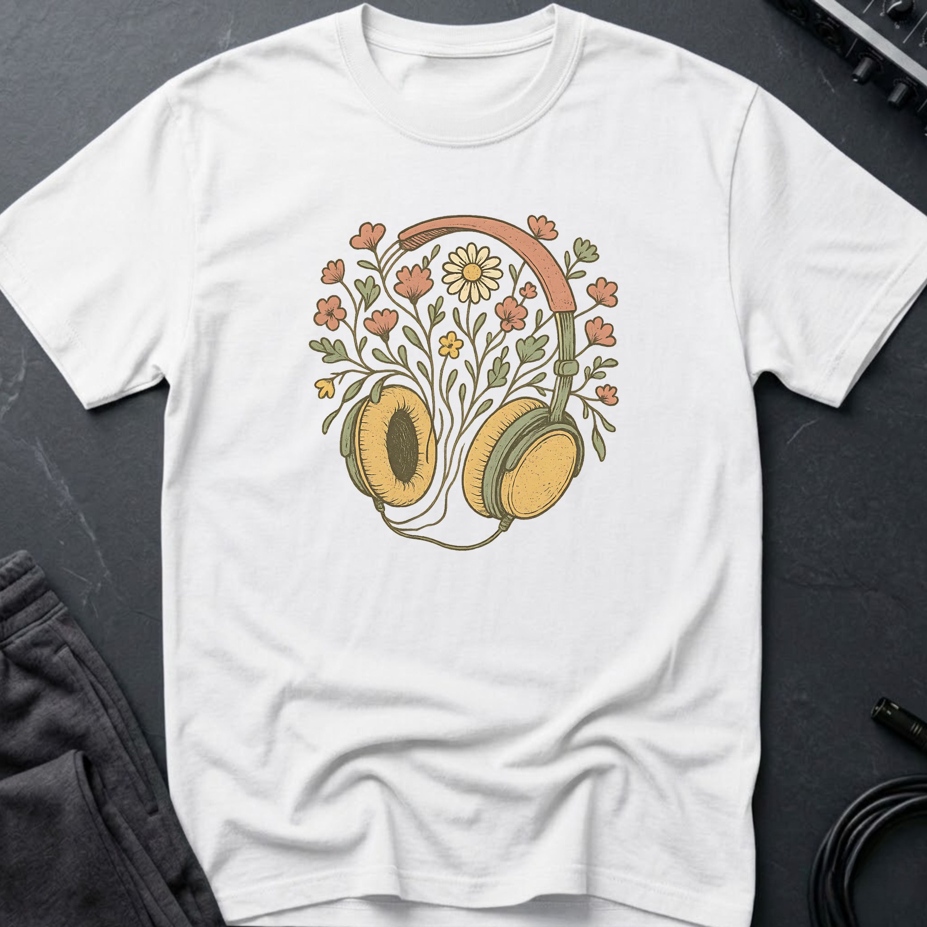 Wildflower Headphones T-Shirt