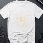 Drum Set Line Art T-Shirt
