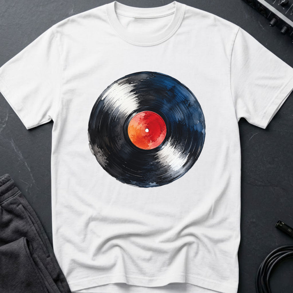 Watercolor Vinyl Record T-Shirt