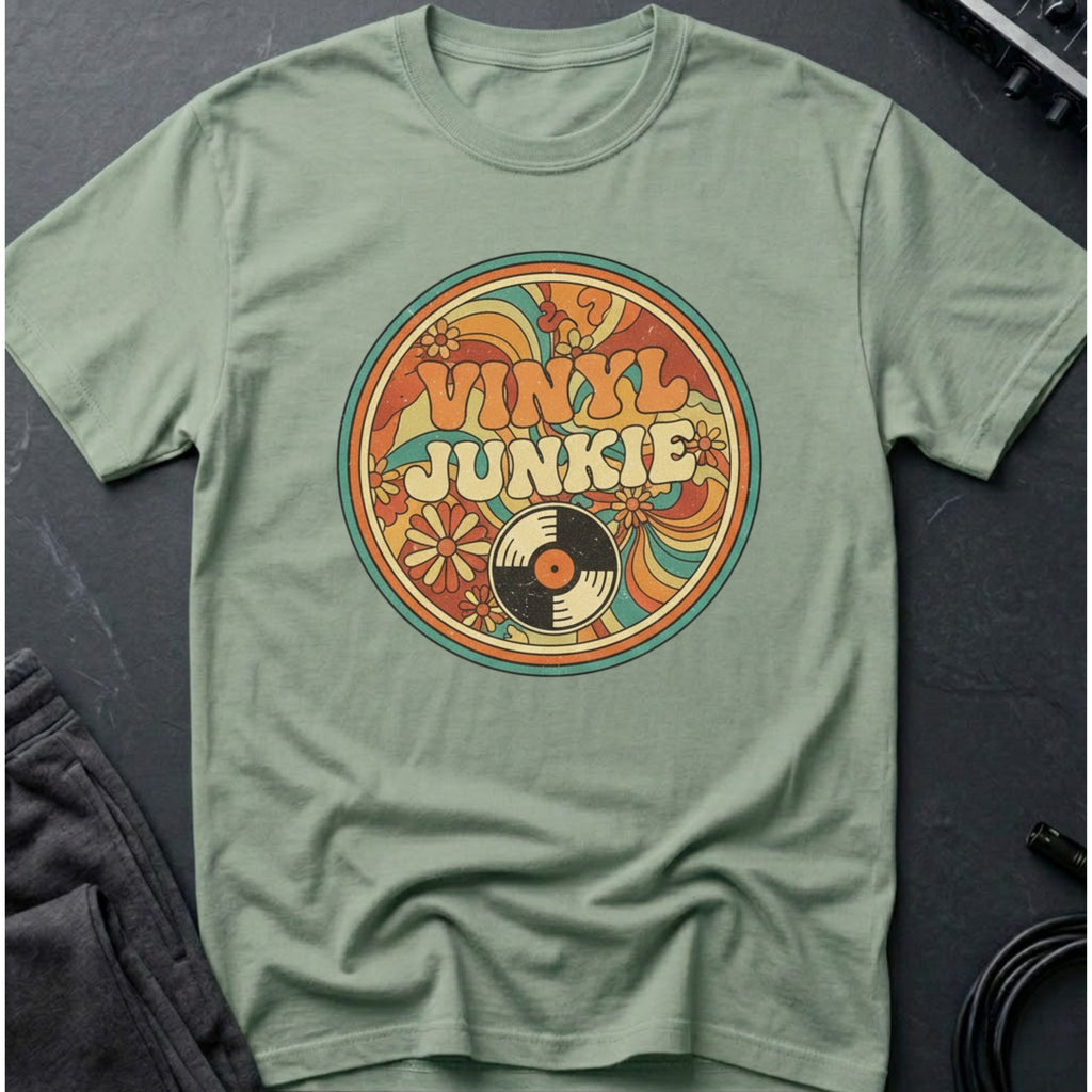 Vinyl Junkie Retro 70's T-Shirt
