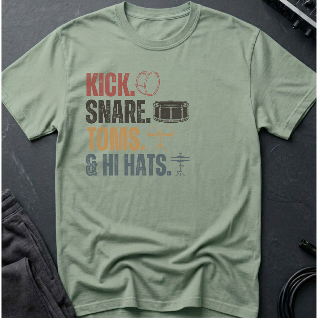 Kick, Snare, Toms & Hit Hats T-Shirt