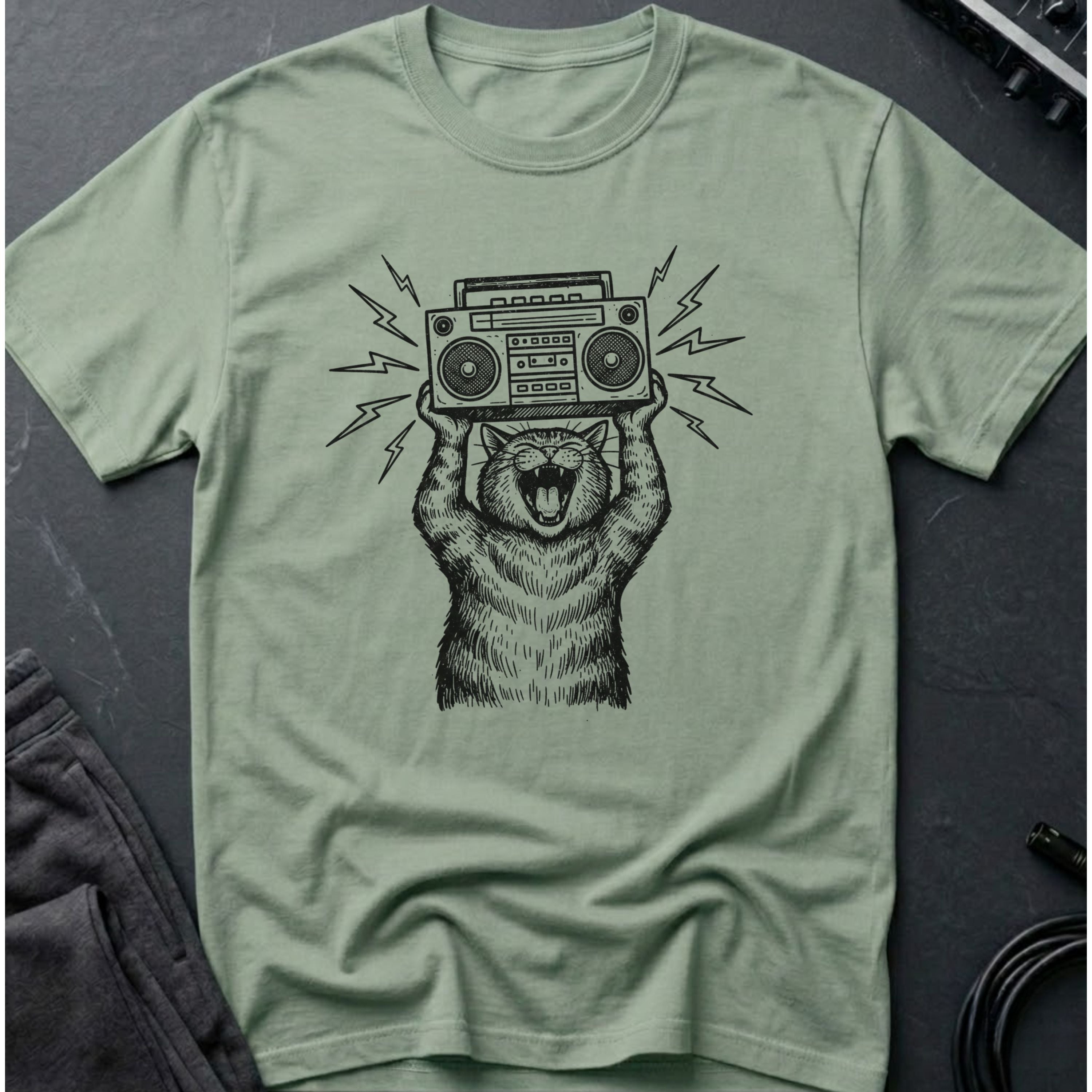 Boombox Cat T-Shirt