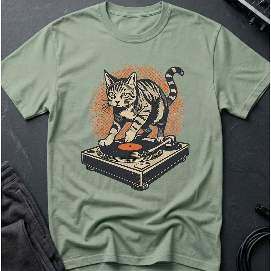 Retro DJ Cat T-Shirt