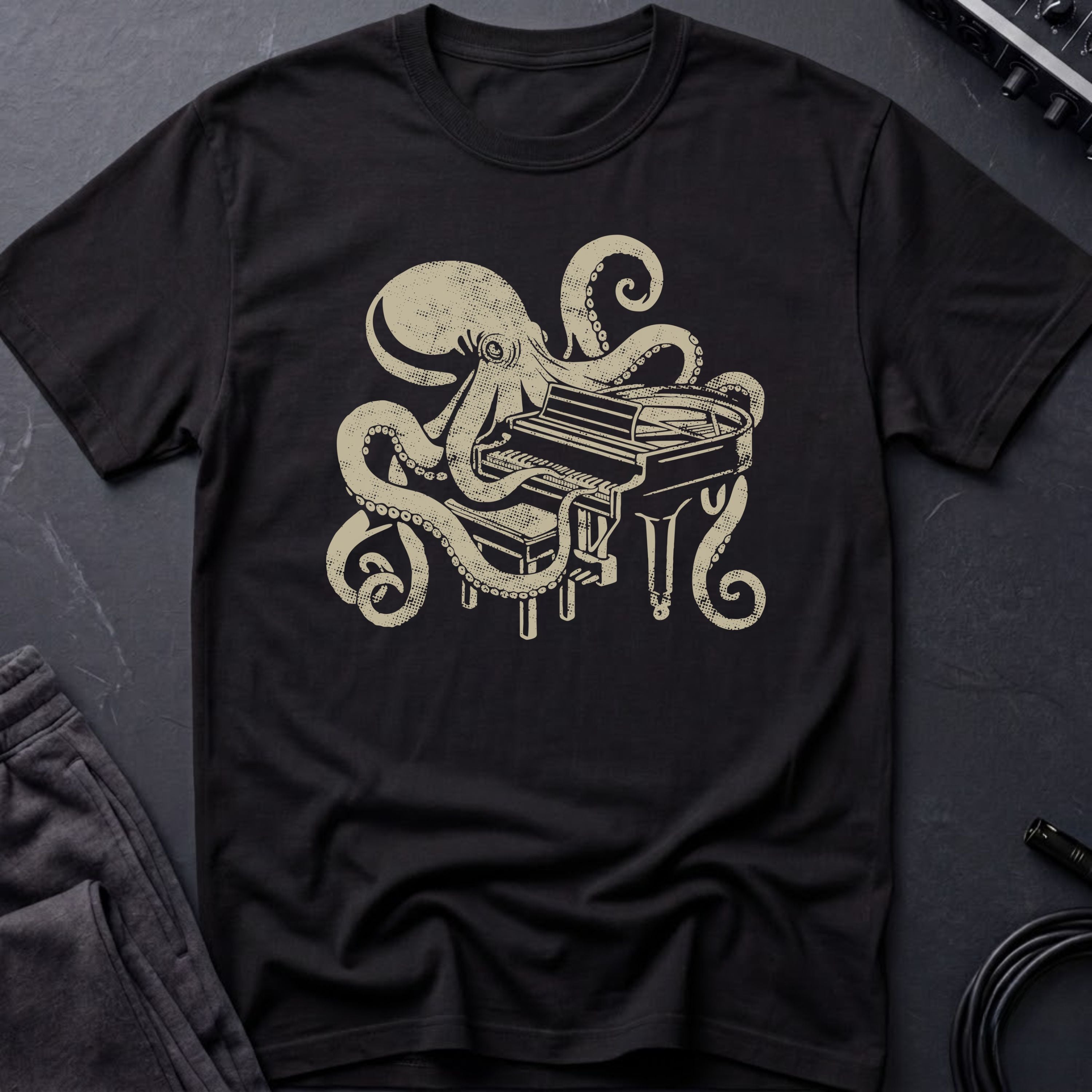Piano Octopus T-Shirt