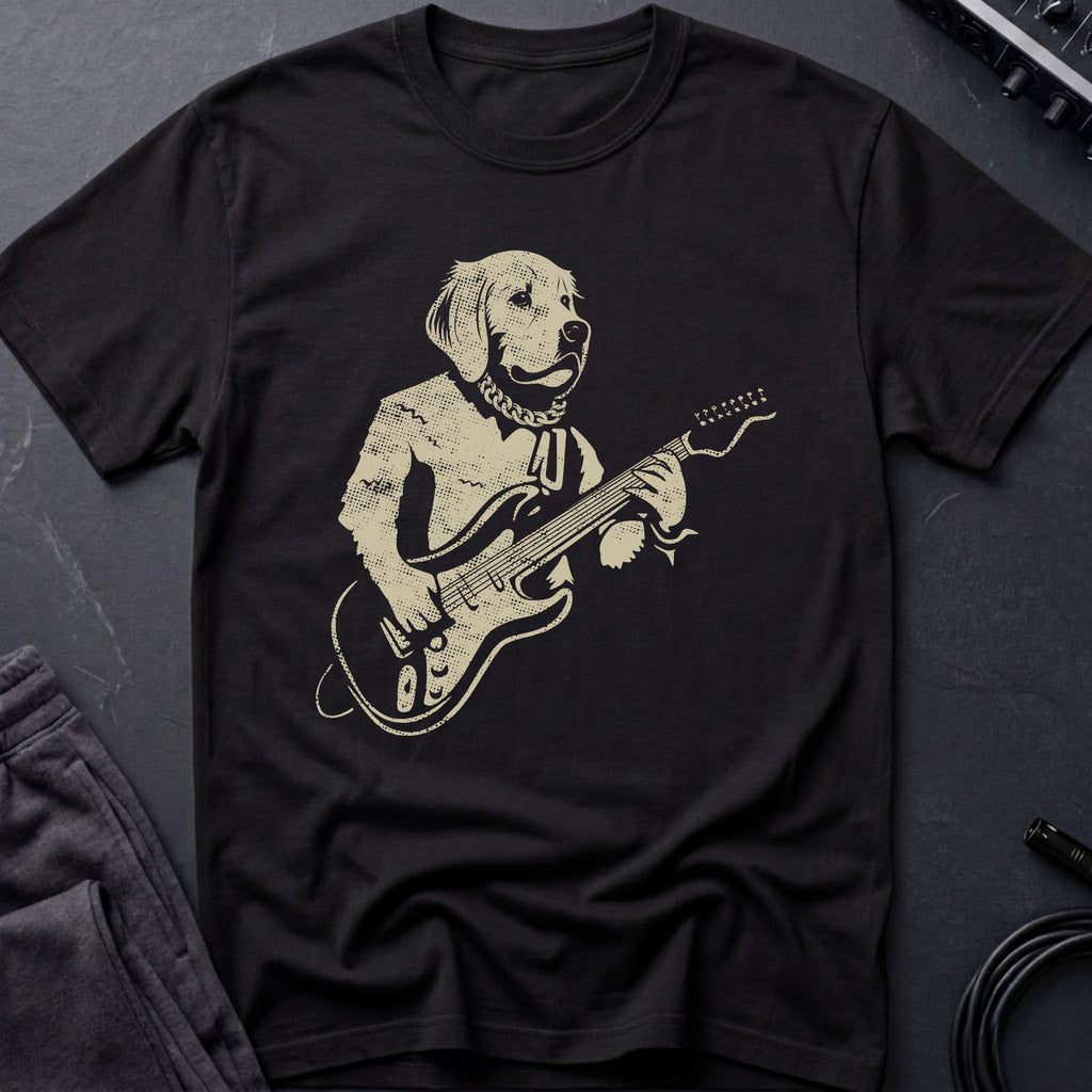 Guitar Dog (Golden Retriever) T-Shirt