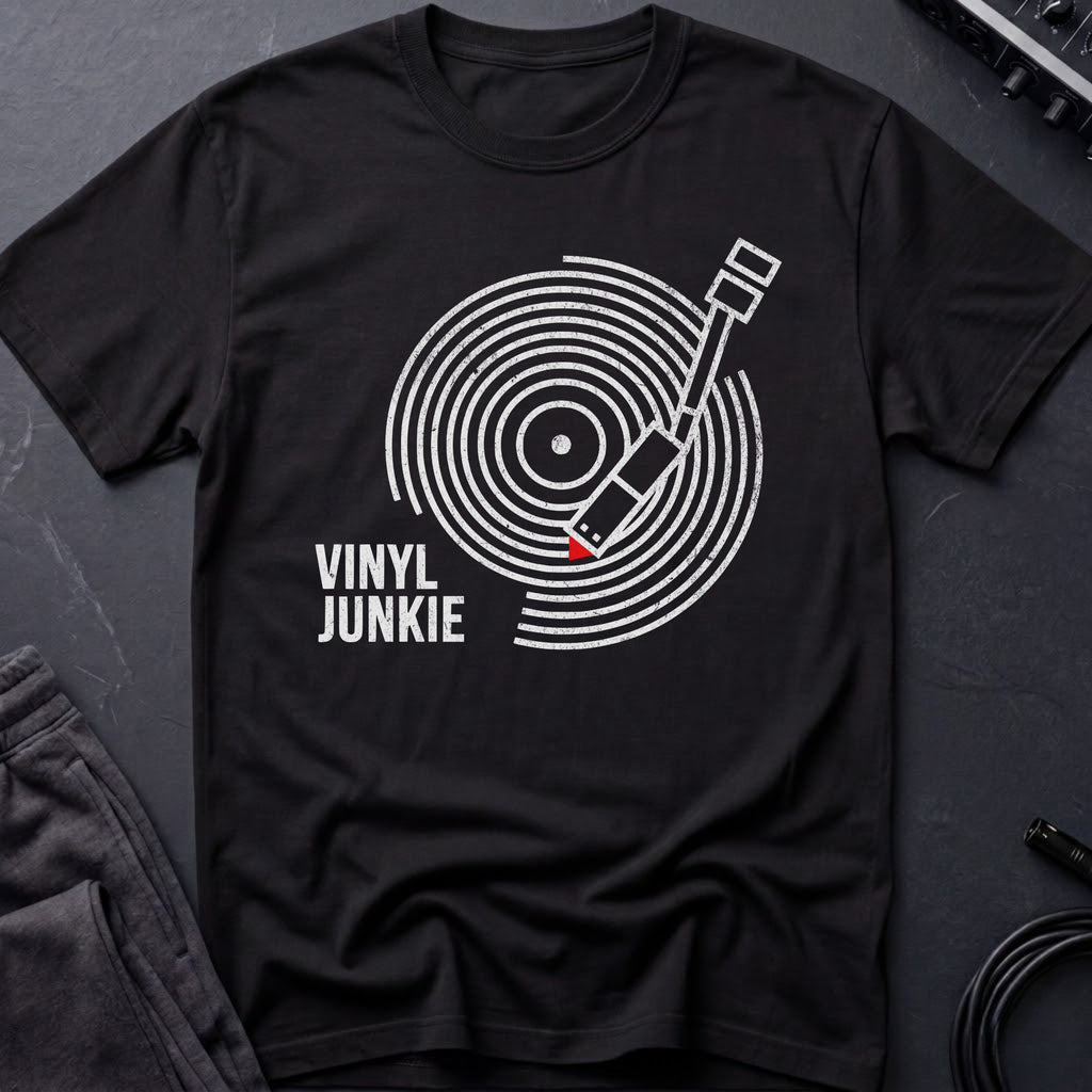 Vinyl Junkie B&W T-Shirt