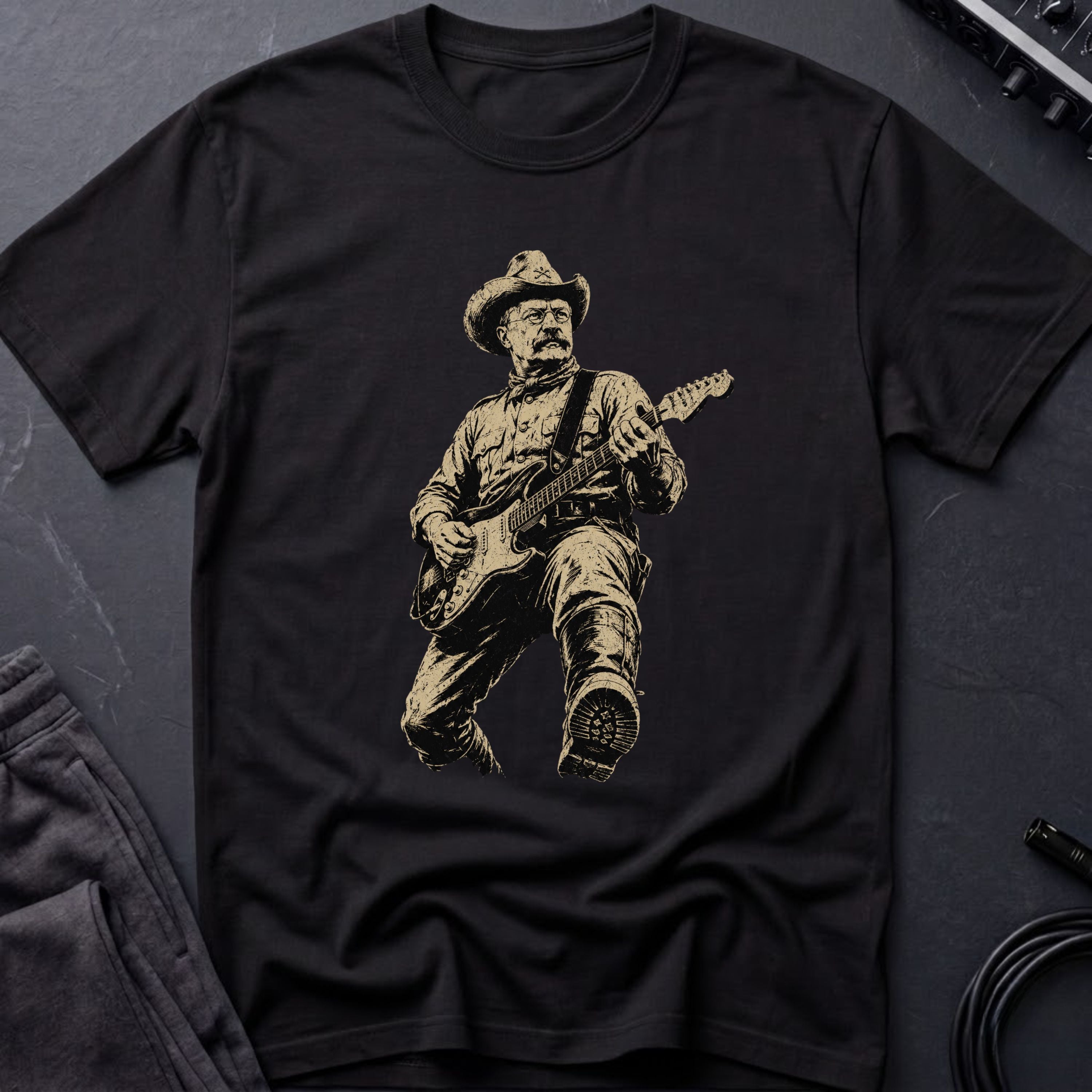 Theodore Roosevelt Guitar T-Shirt