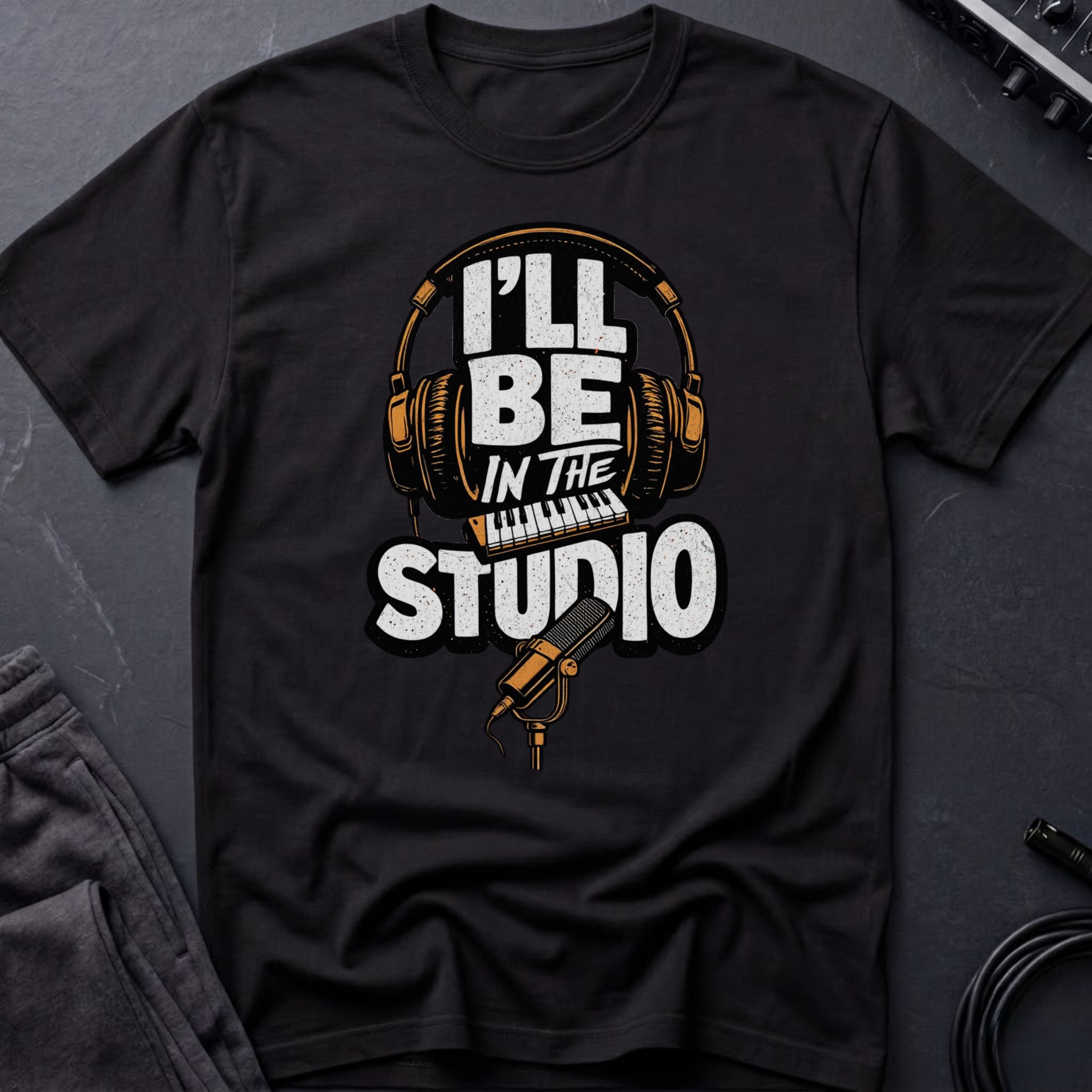 I'll Be In The Studio Orange T-Shirt