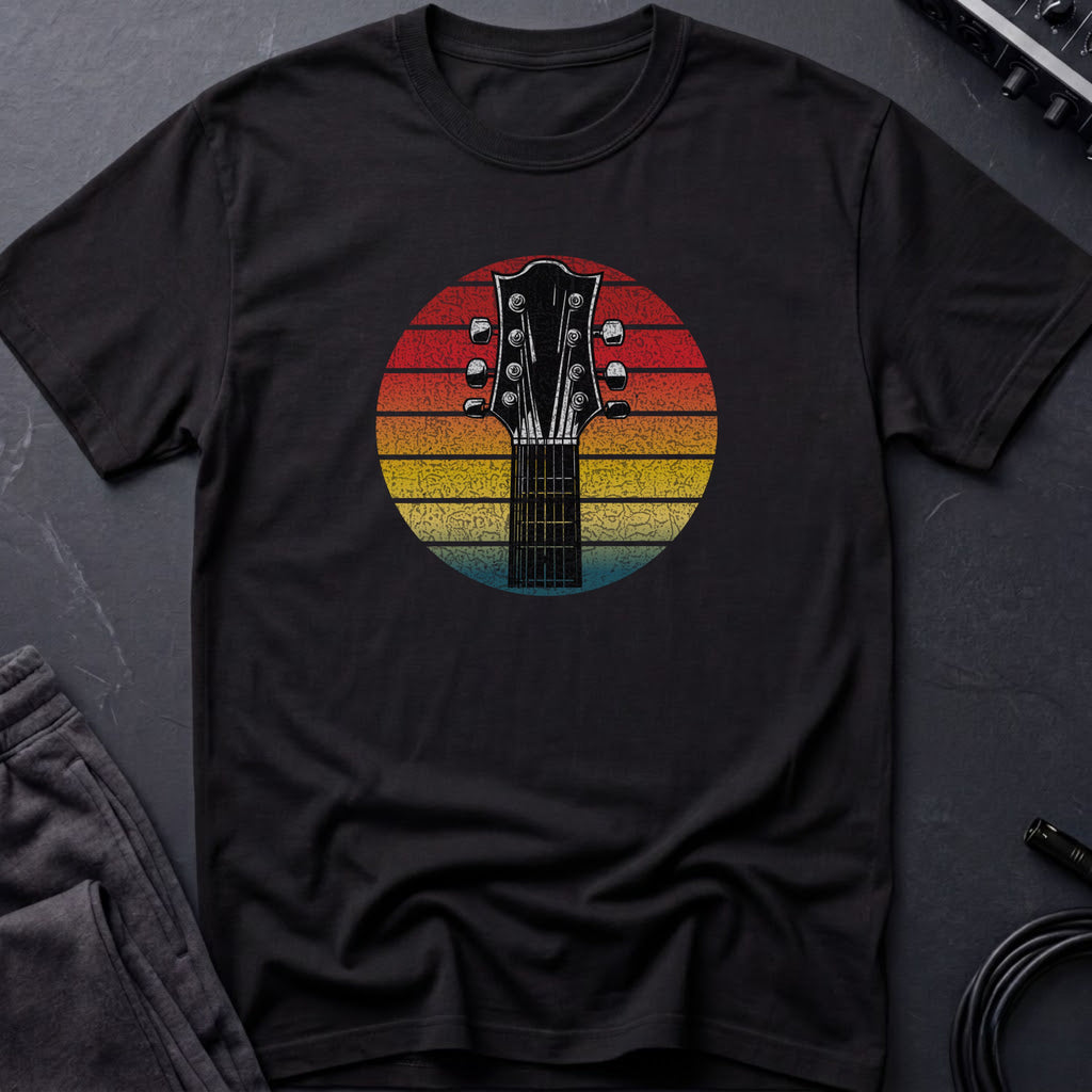 Retro Sunset Guitar T-Shirt