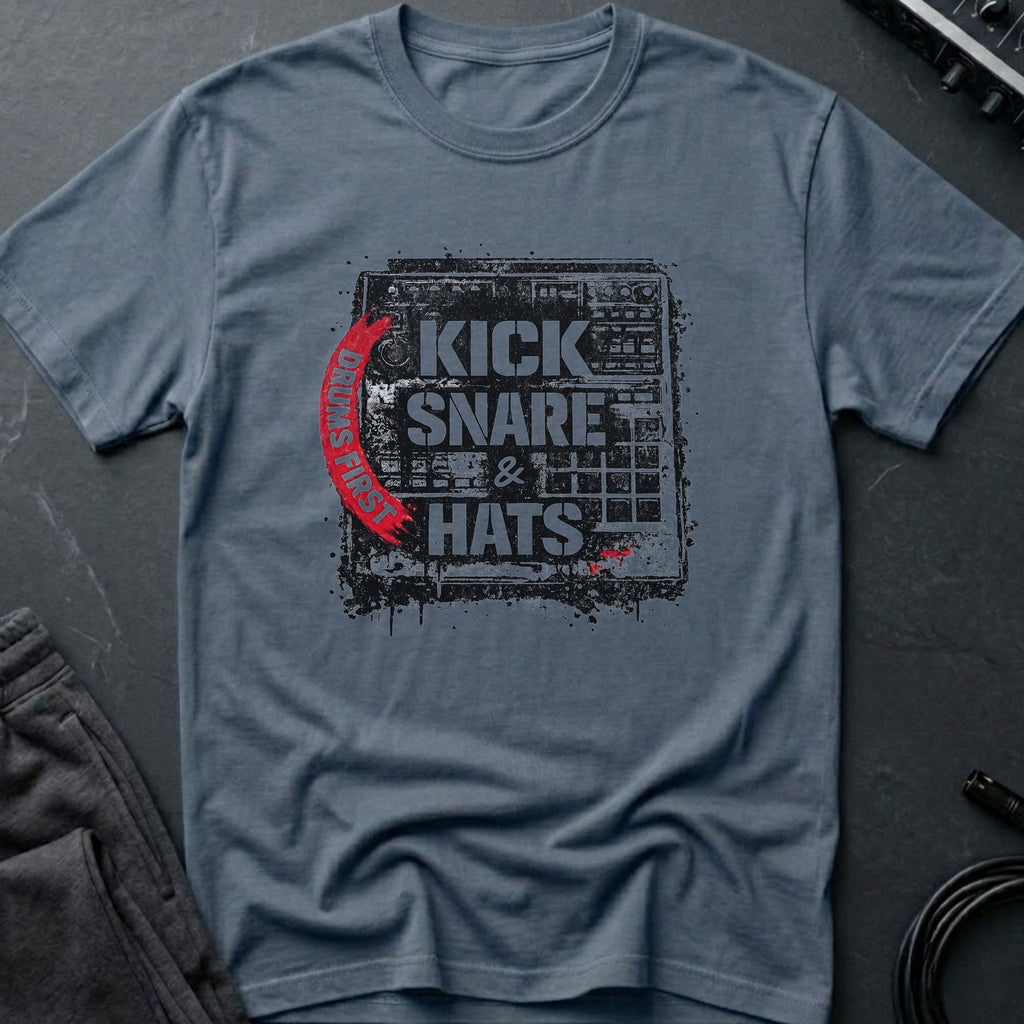 Kick, Snare & Hats Drum Machine T-Shirt