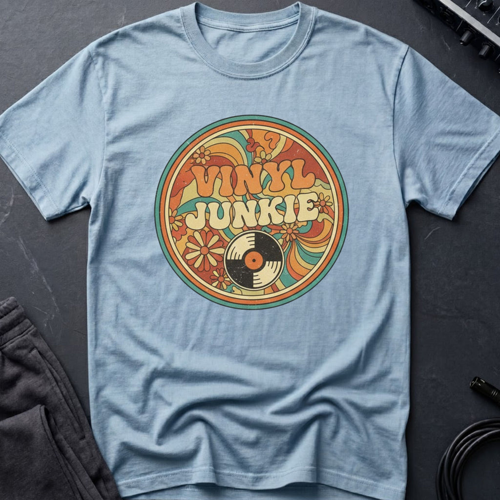 Vinyl Junkie Retro 70's T-Shirt