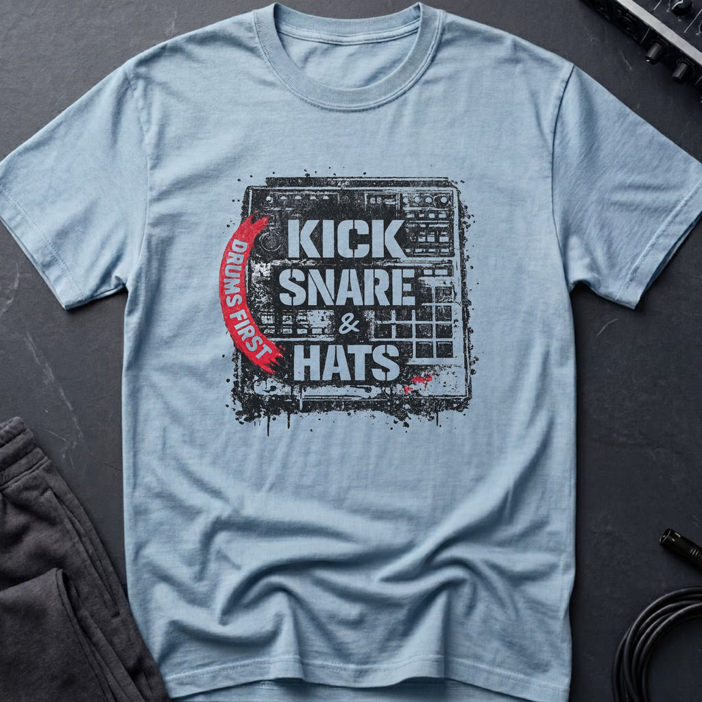 Kick, Snare & Hats Drum Machine T-Shirt