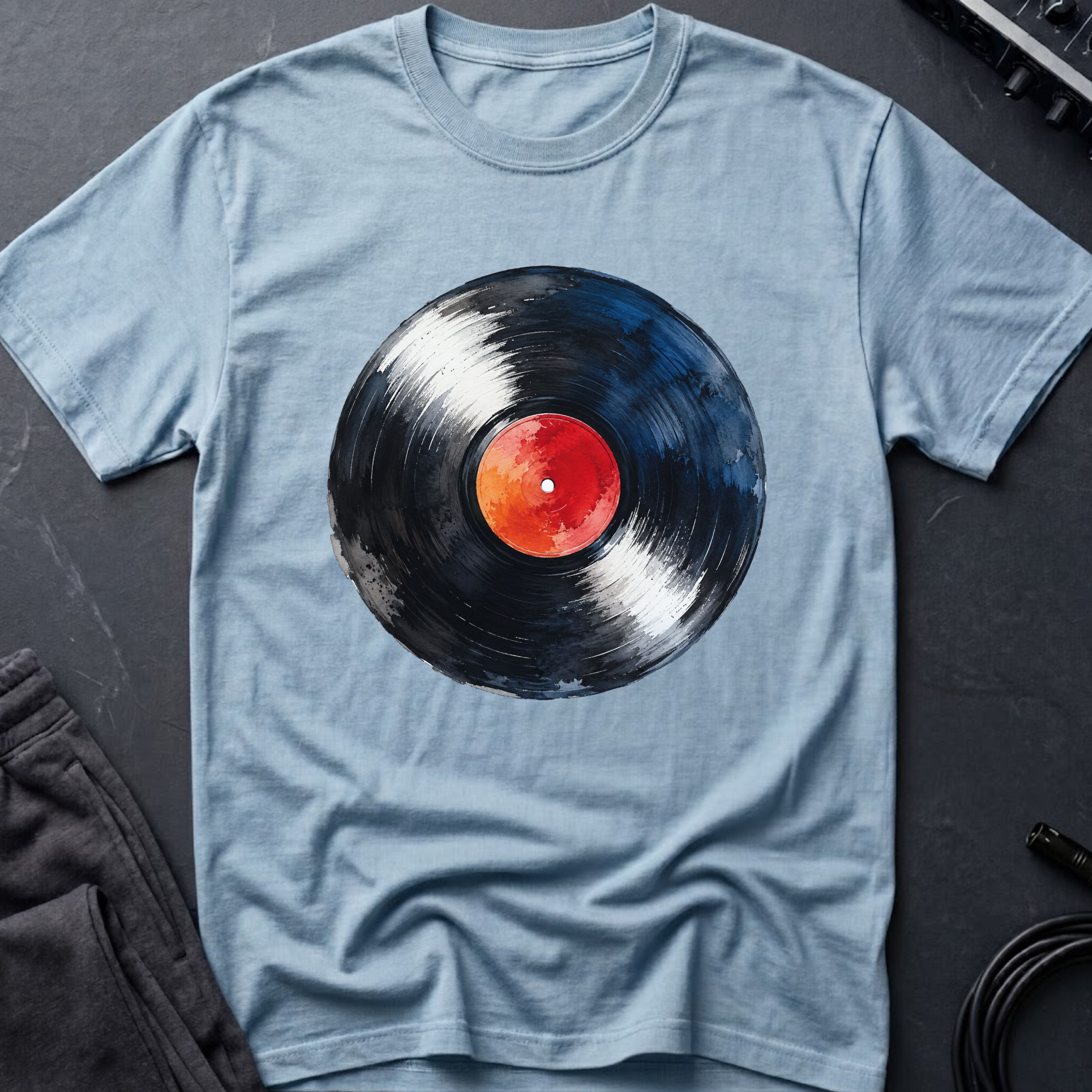 Watercolor Vinyl Record T-Shirt