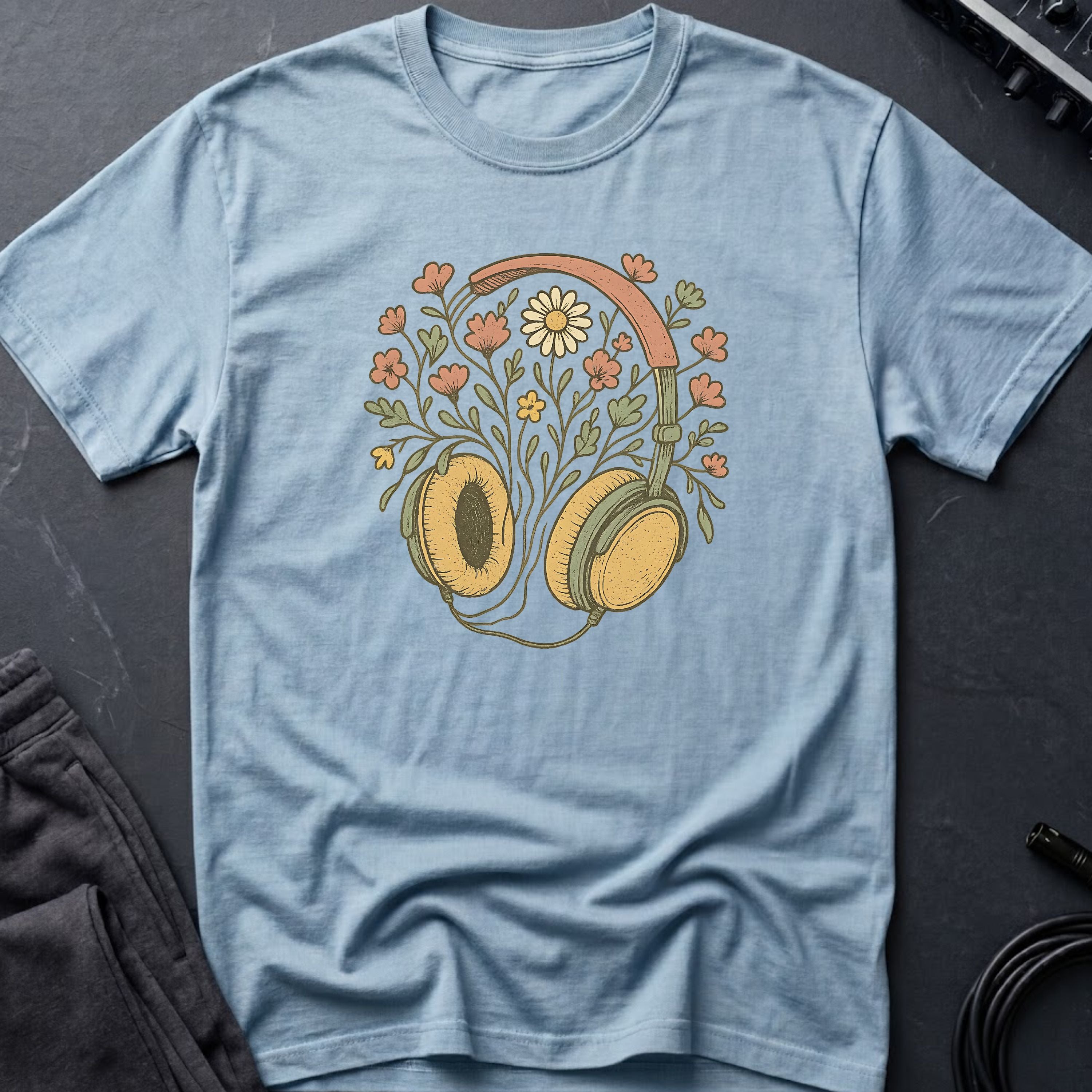Wildflower Headphones T-Shirt