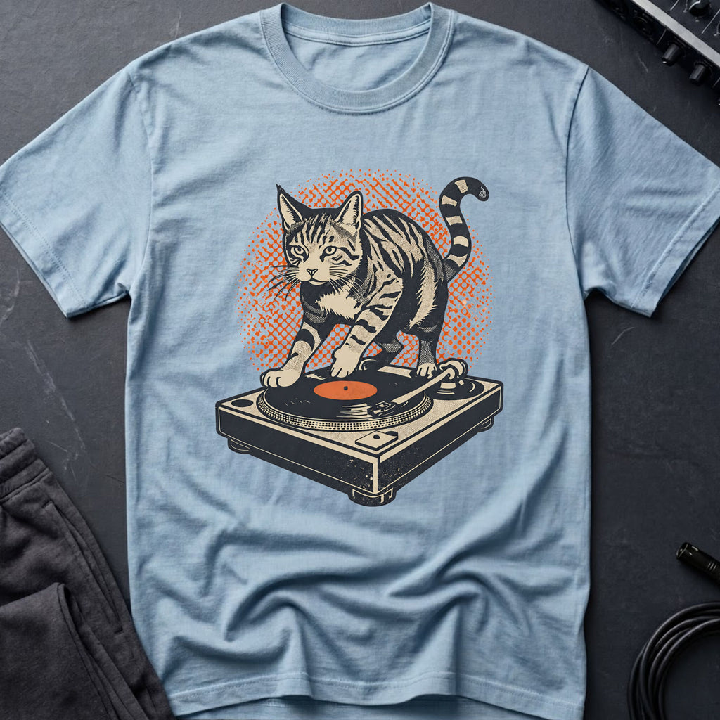 Retro DJ Cat T-Shirt