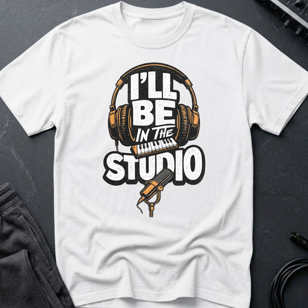 I'll Be In The Studio Orange T-Shirt