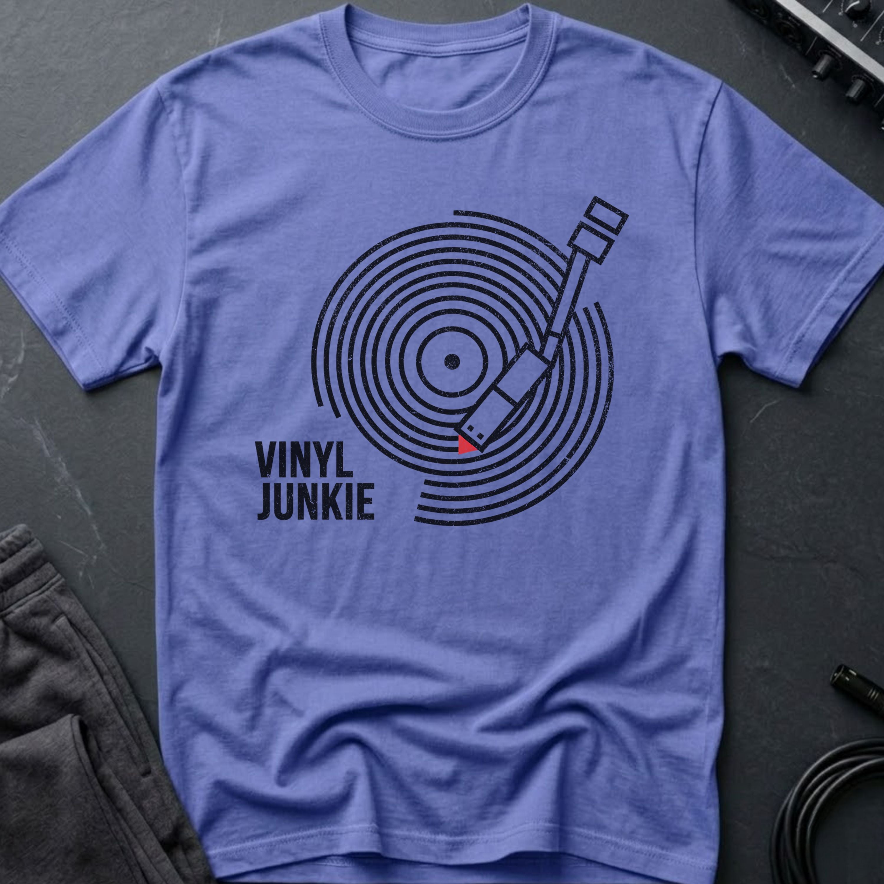 Vinyl Junkie B&W T-Shirt