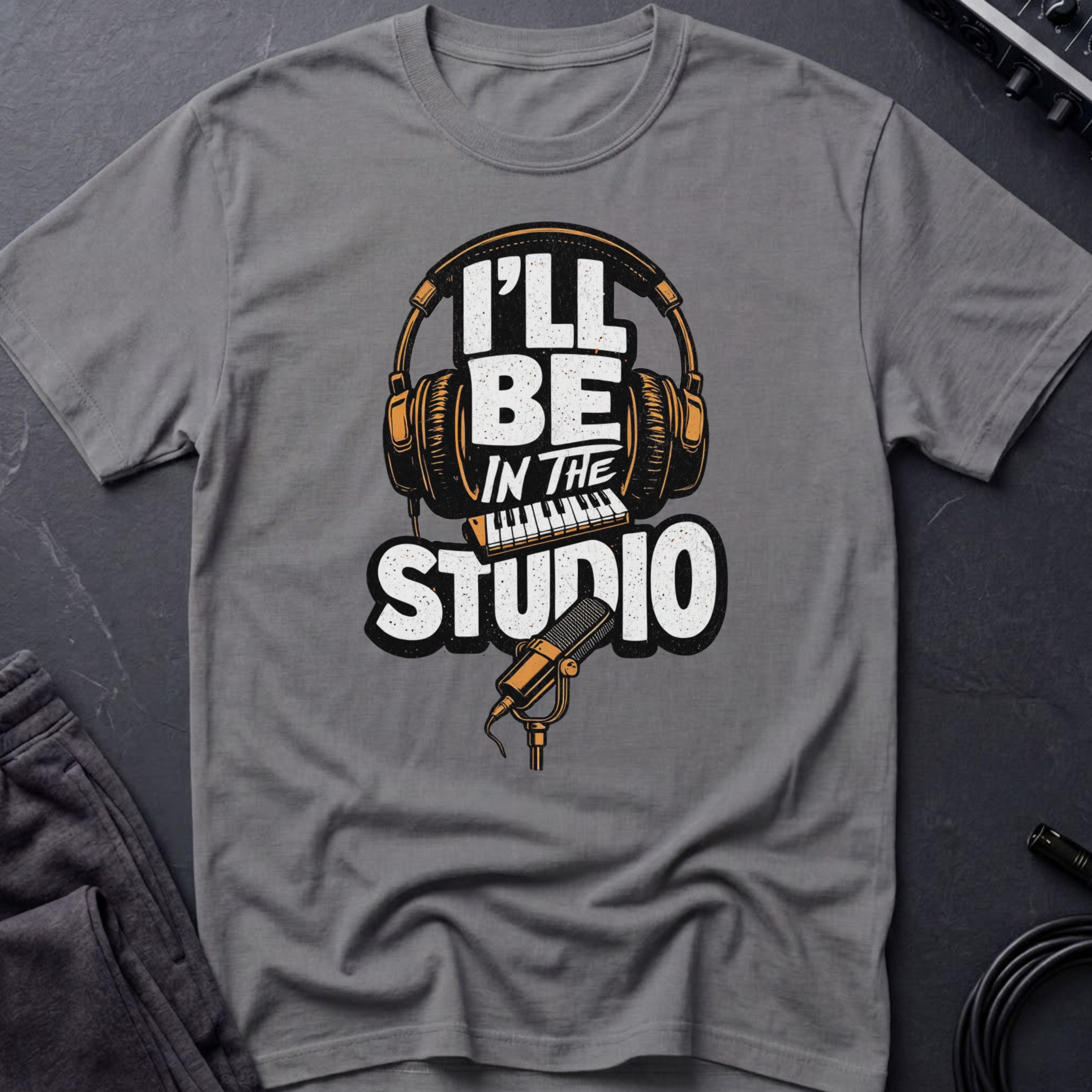 I'll Be In The Studio Orange T-Shirt