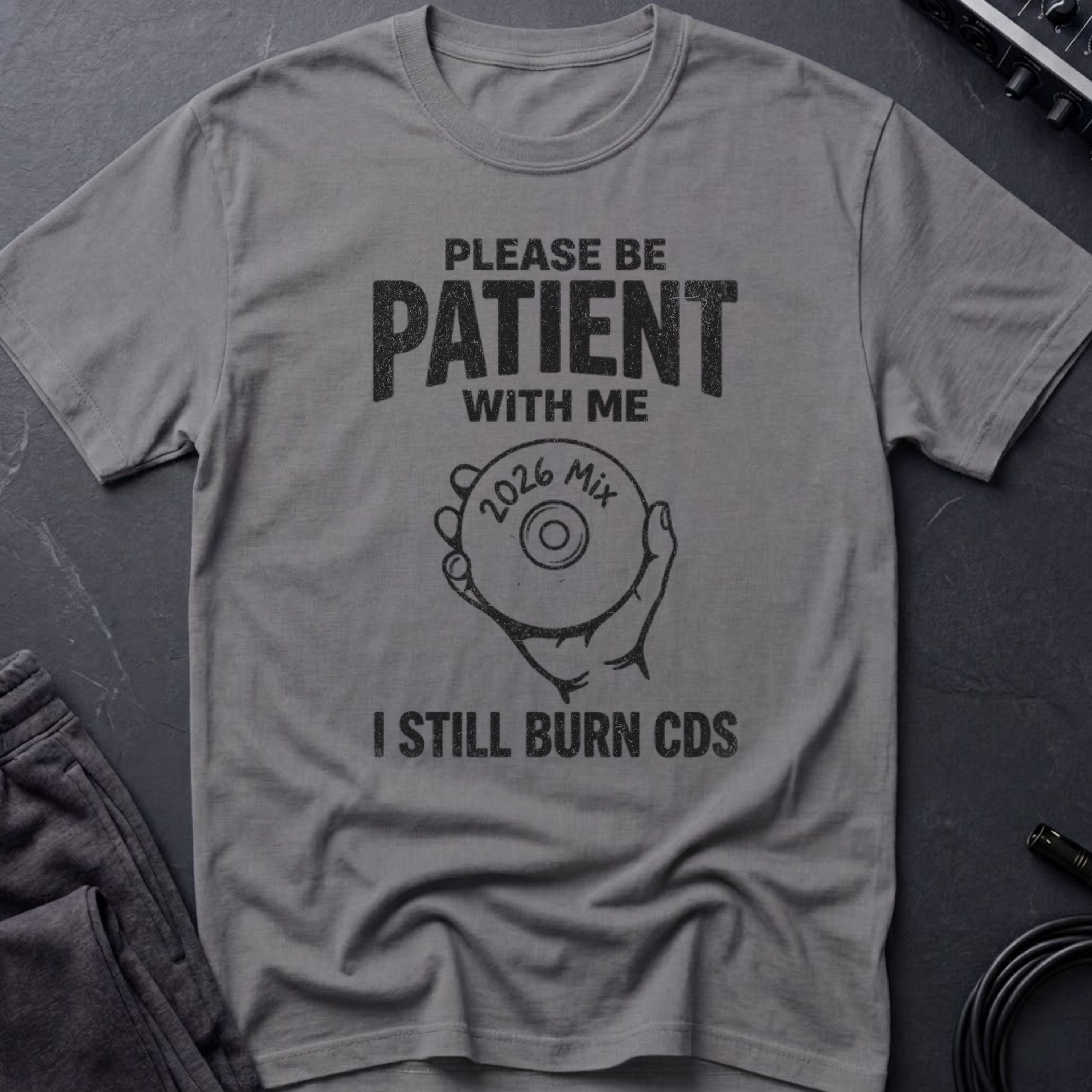 Funny Retro Music CD T-Shirt