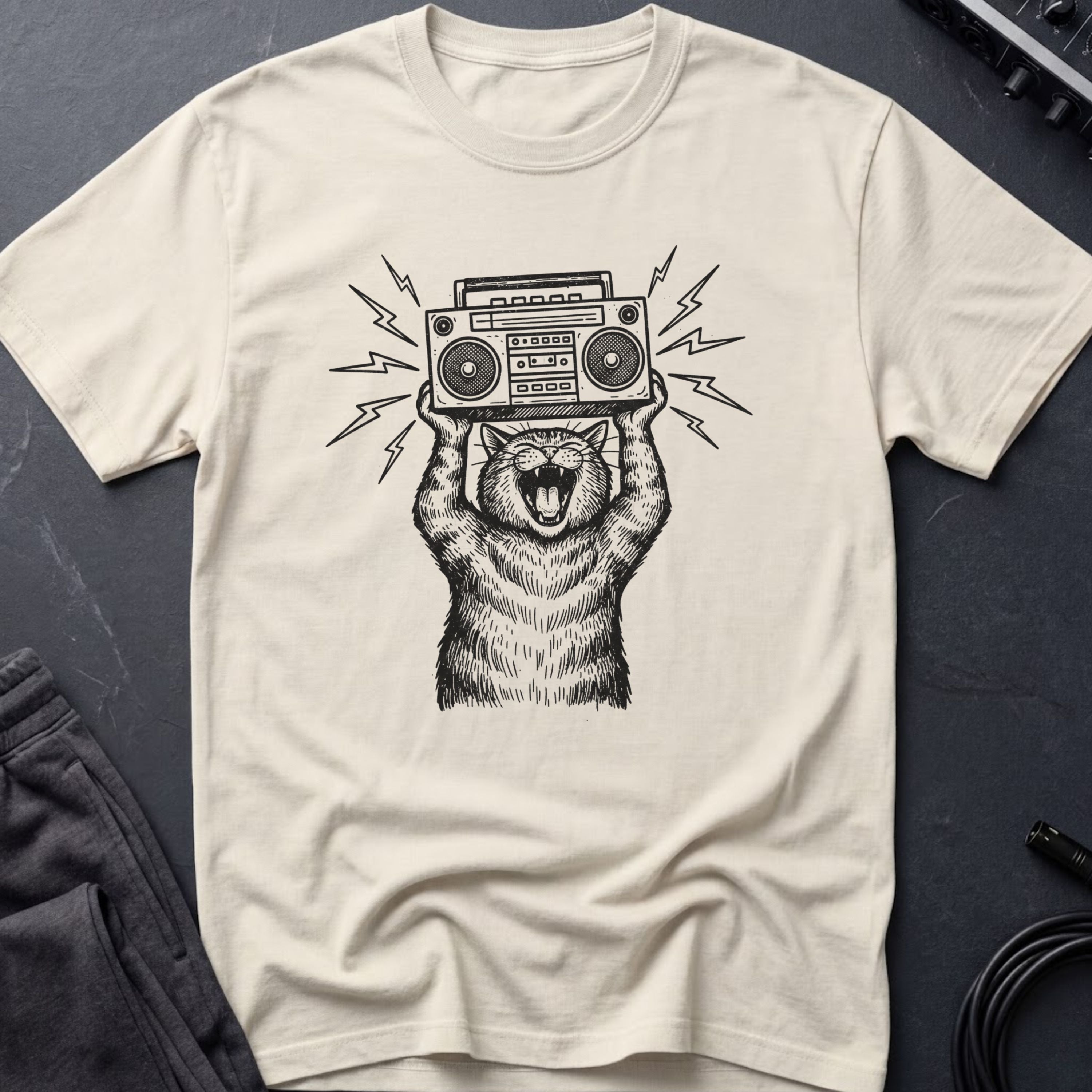 Boombox Cat T-Shirt