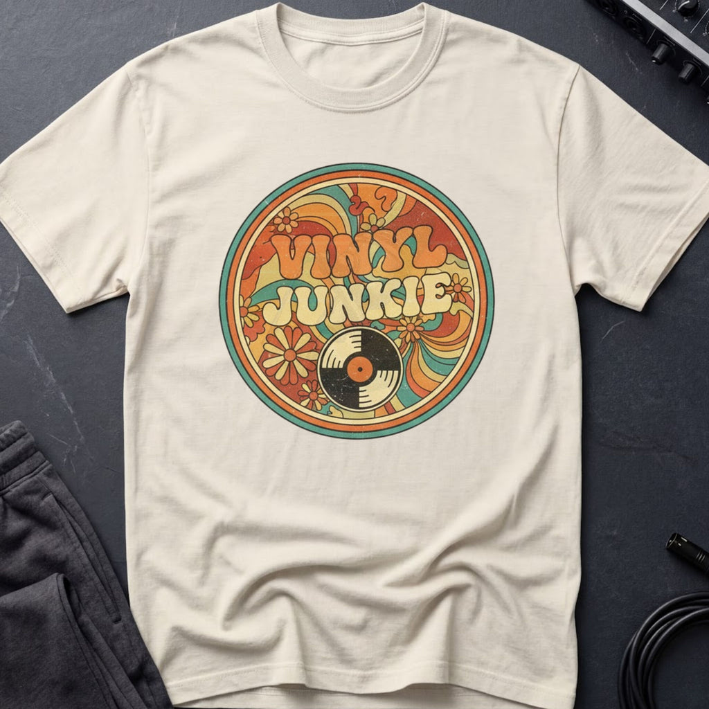 Vinyl Junkie Retro 70's T-Shirt