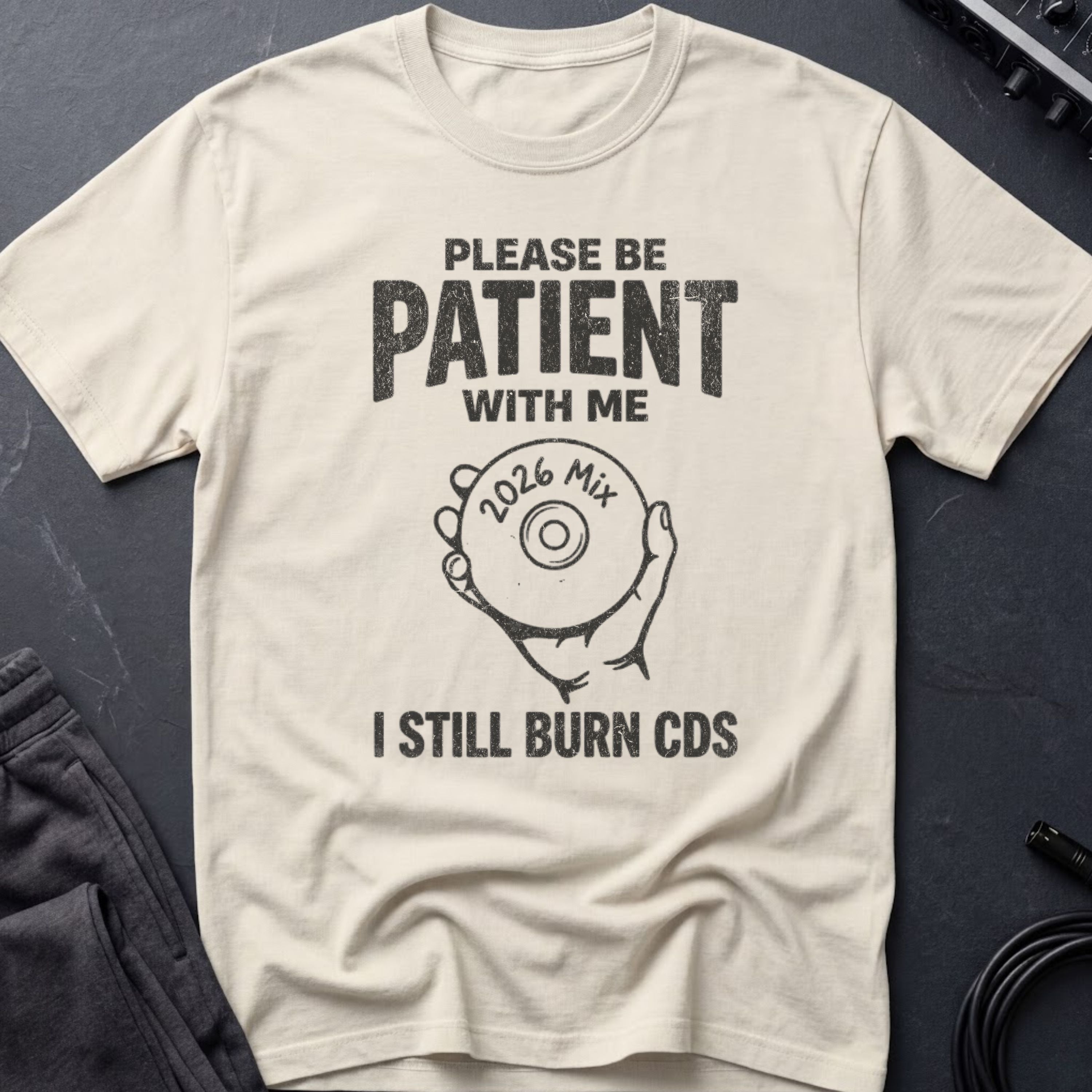 Funny Retro Music CD T-Shirt