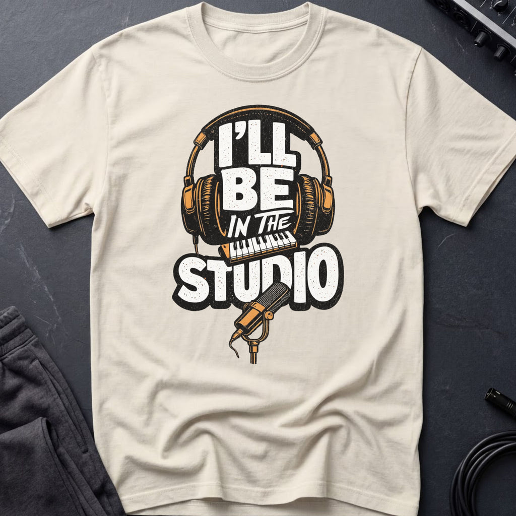 I'll Be In The Studio Orange T-Shirt