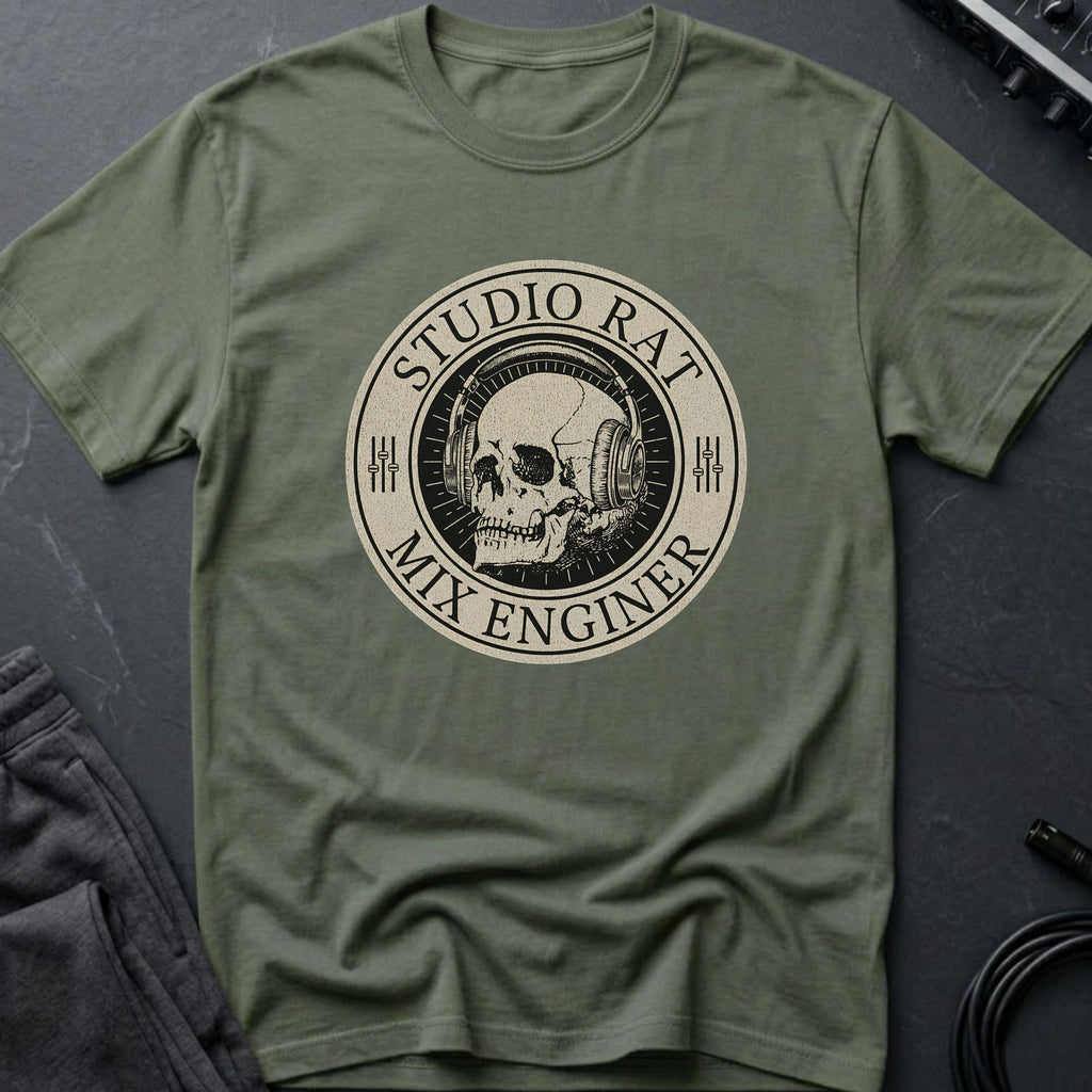 Studio Rat Mix Engineer Skull T-Shirt