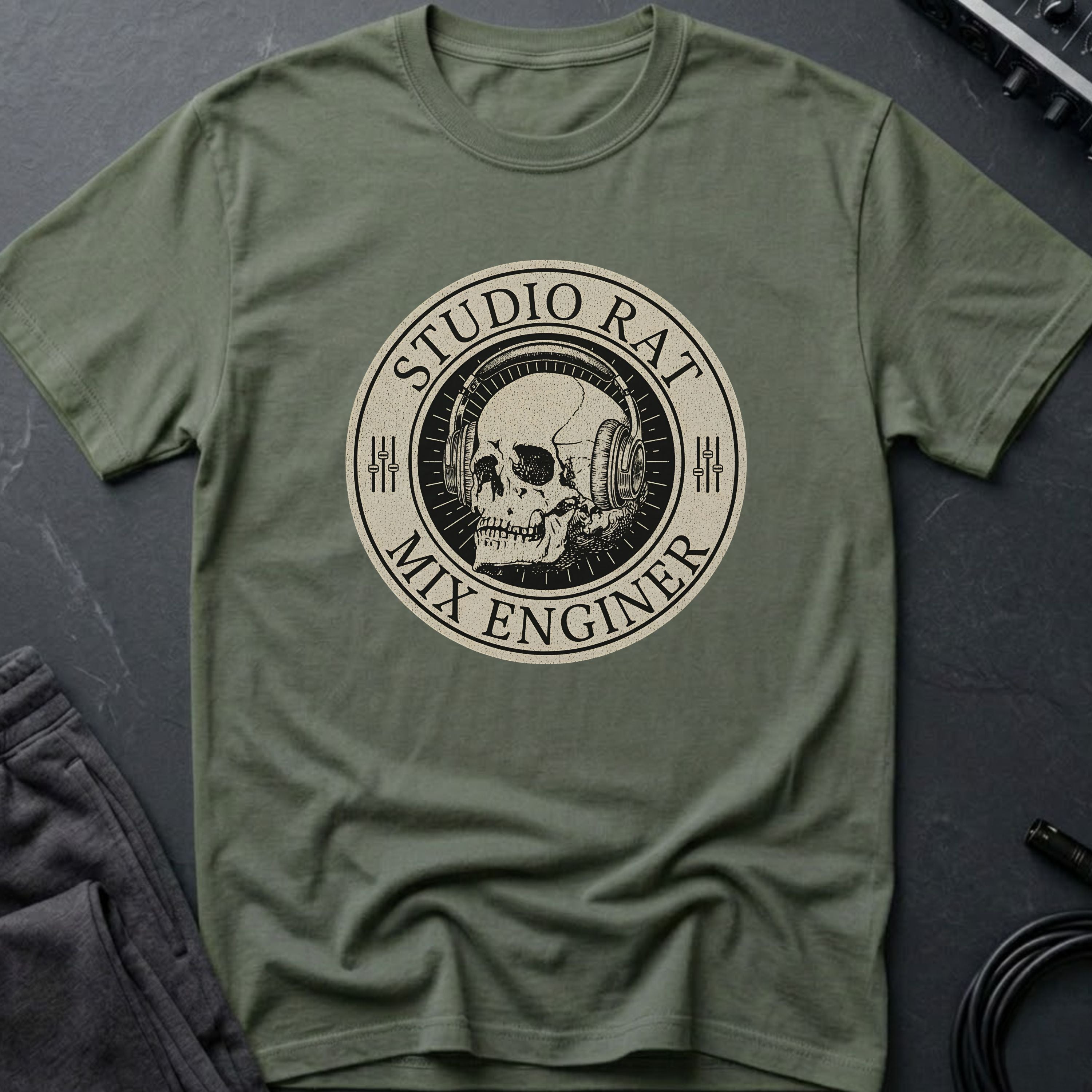 Studio Rat Mix Engineer Skull T-Shirt