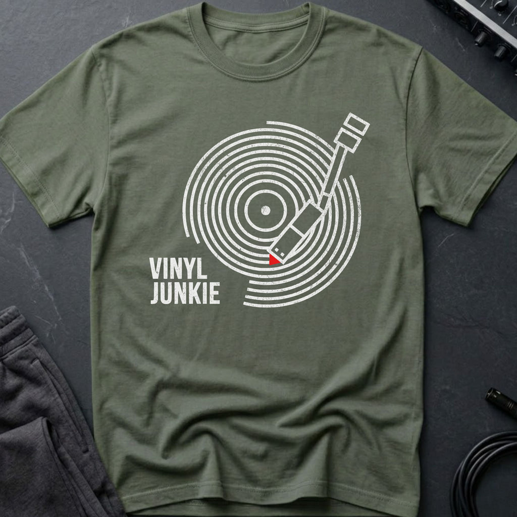 Vinyl Junkie B&W T-Shirt
