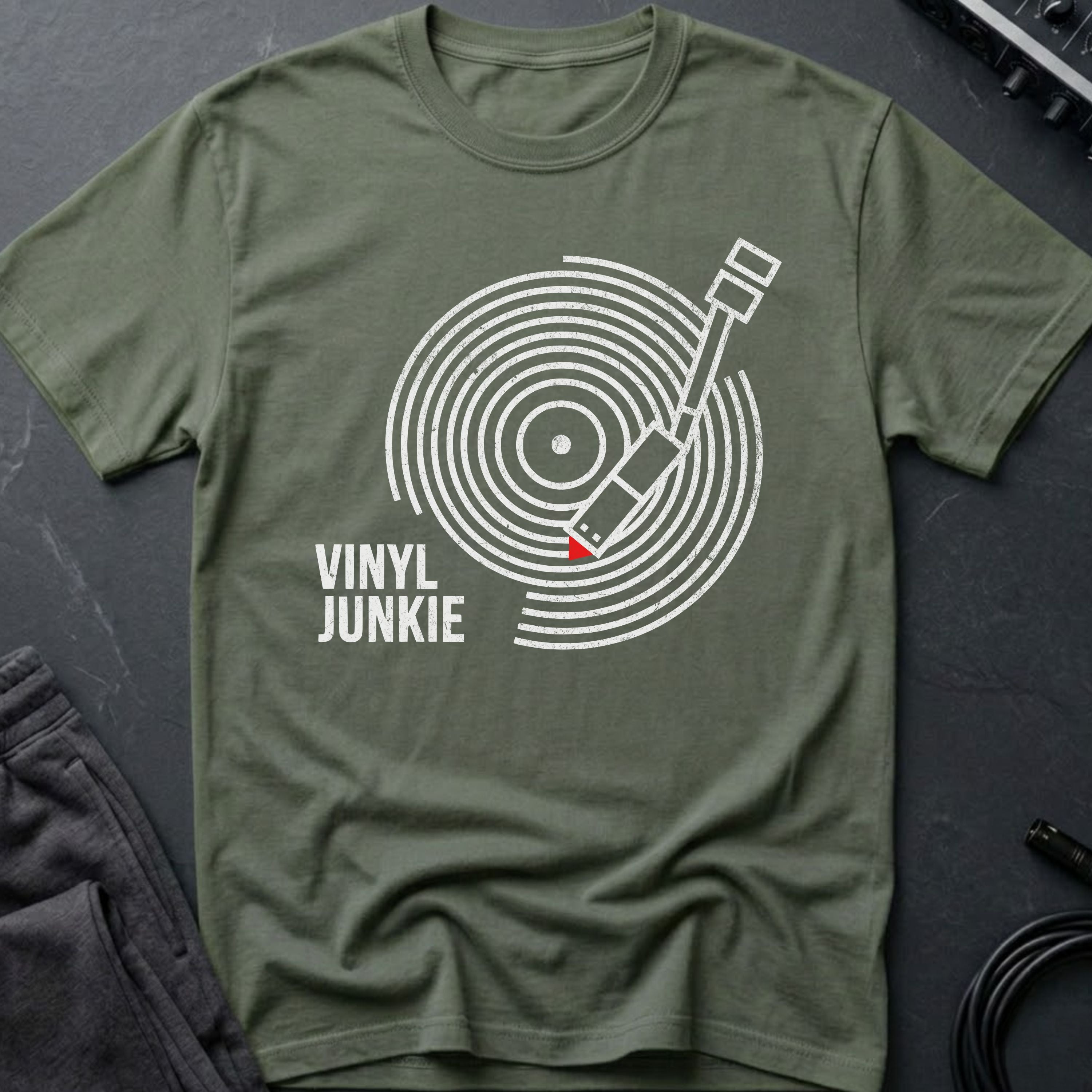Vinyl Junkie B&W T-Shirt
