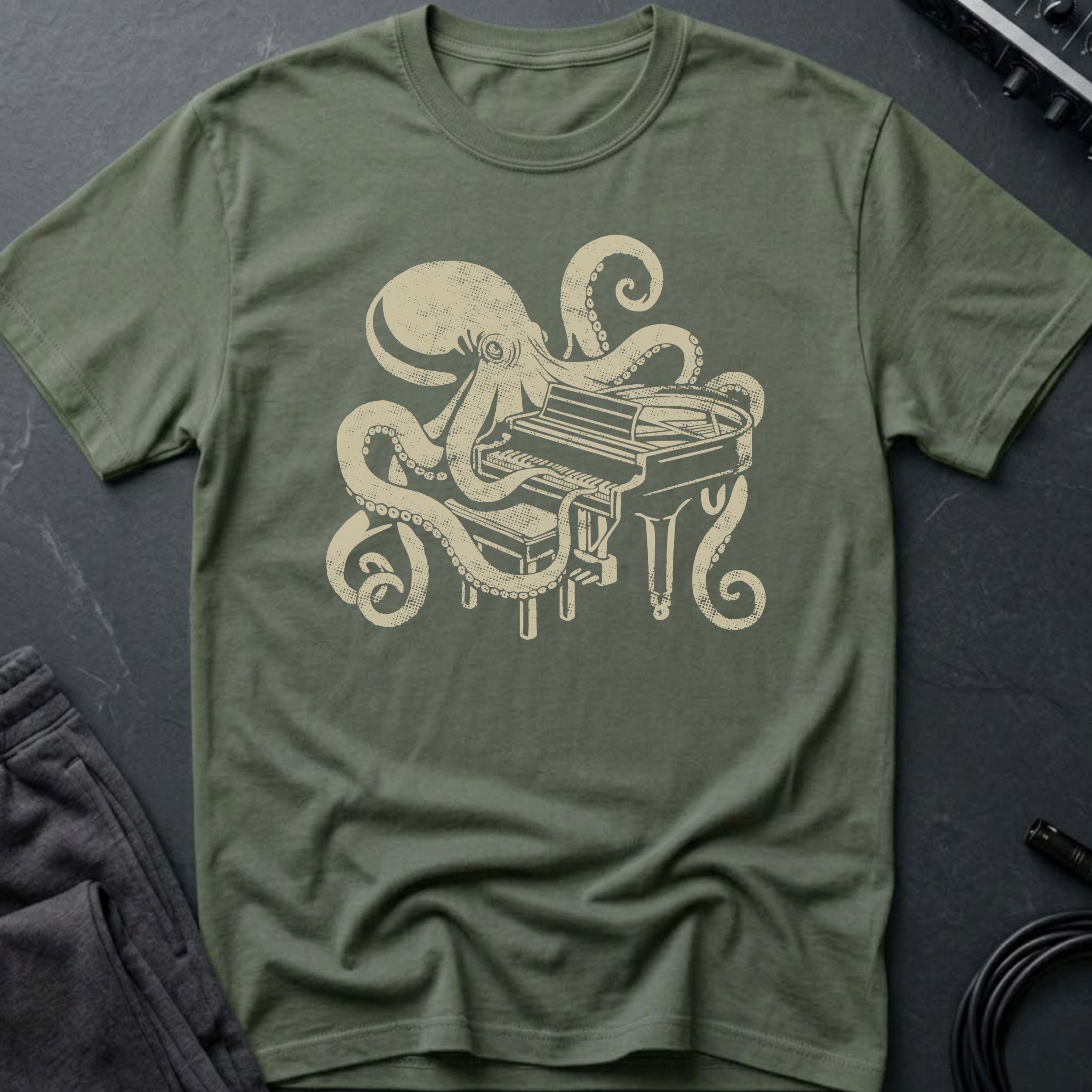 Piano Octopus T-Shirt