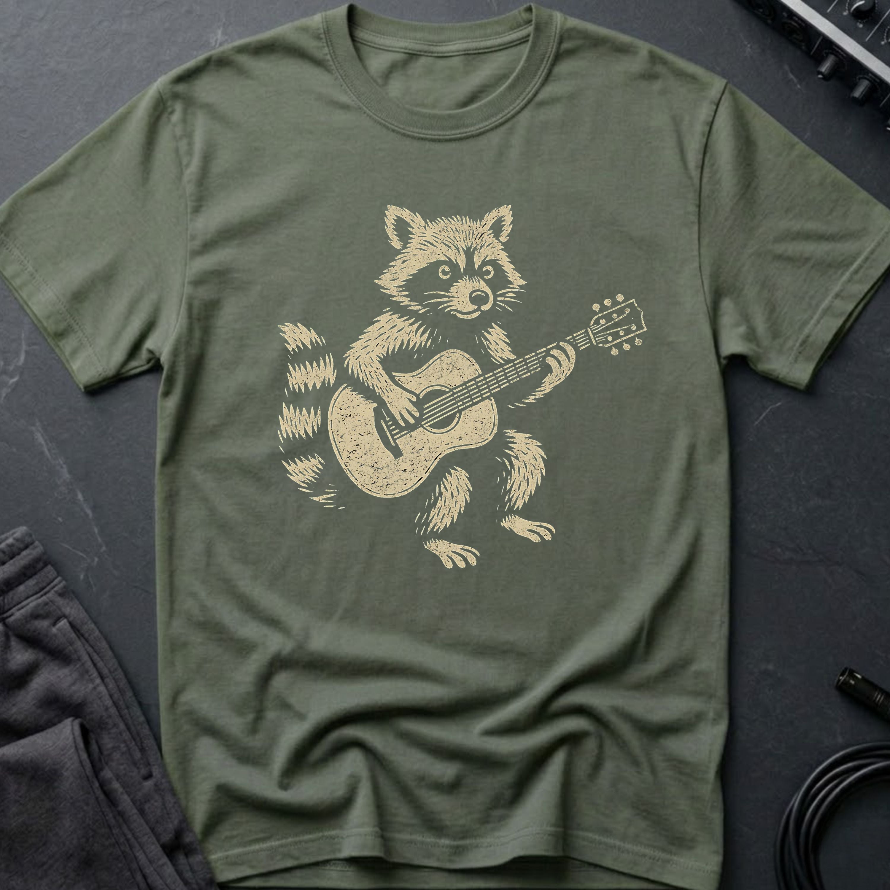 Guitar Racoon T-Shirt