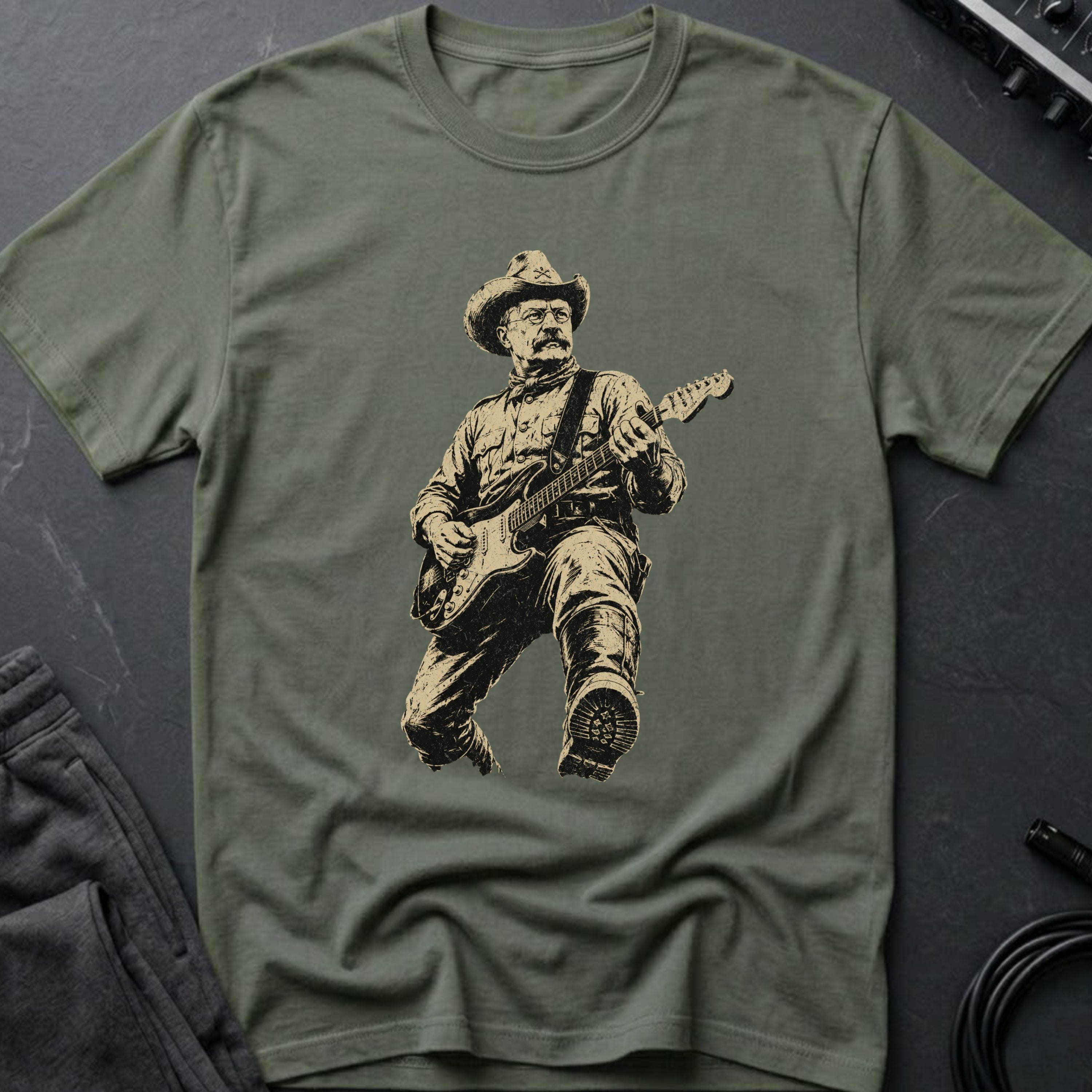 Theodore Roosevelt Guitar T-Shirt