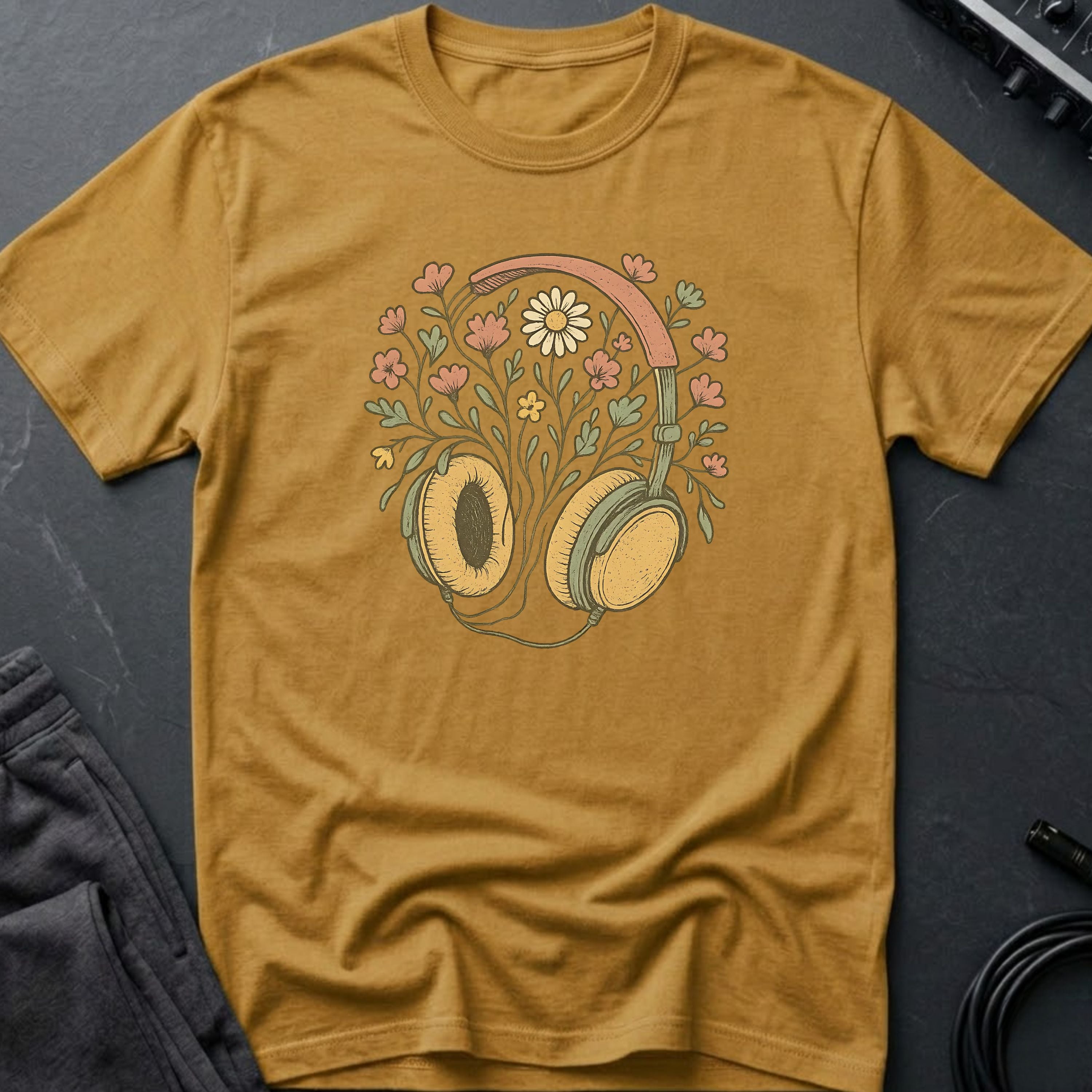 Wildflower Headphones T-Shirt