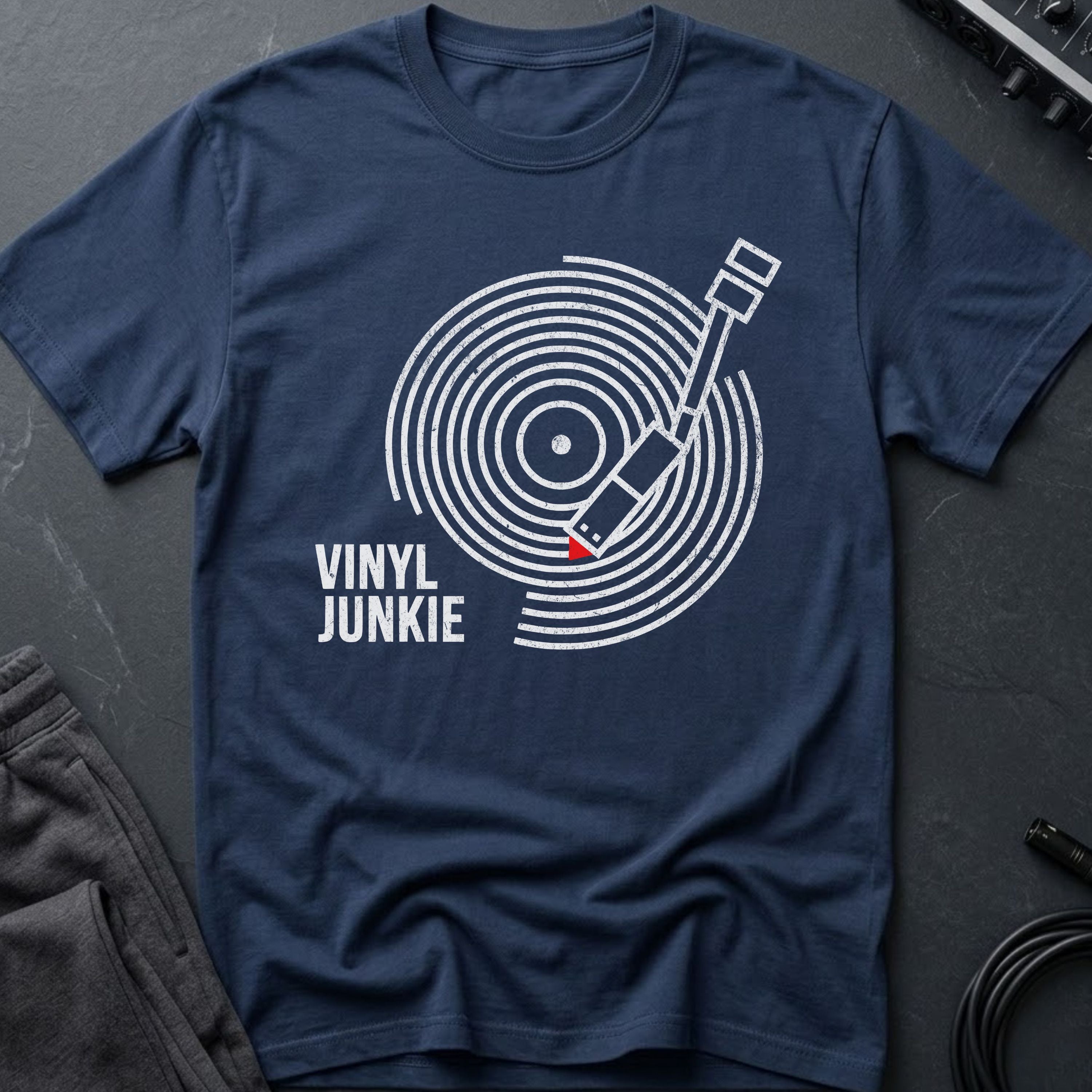 Vinyl Junkie B&W T-Shirt