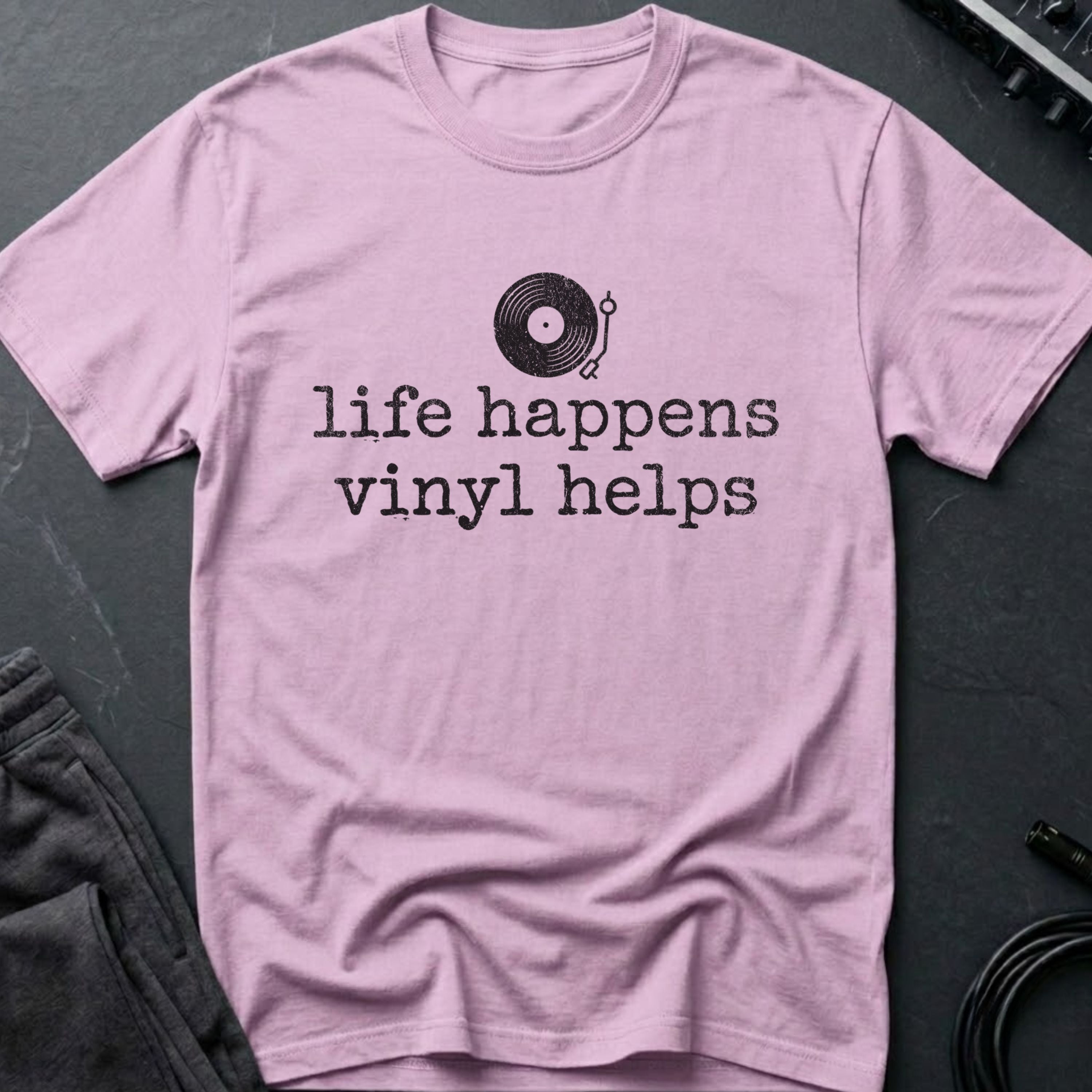 Life Happens Vinyl Helps T-Shirt