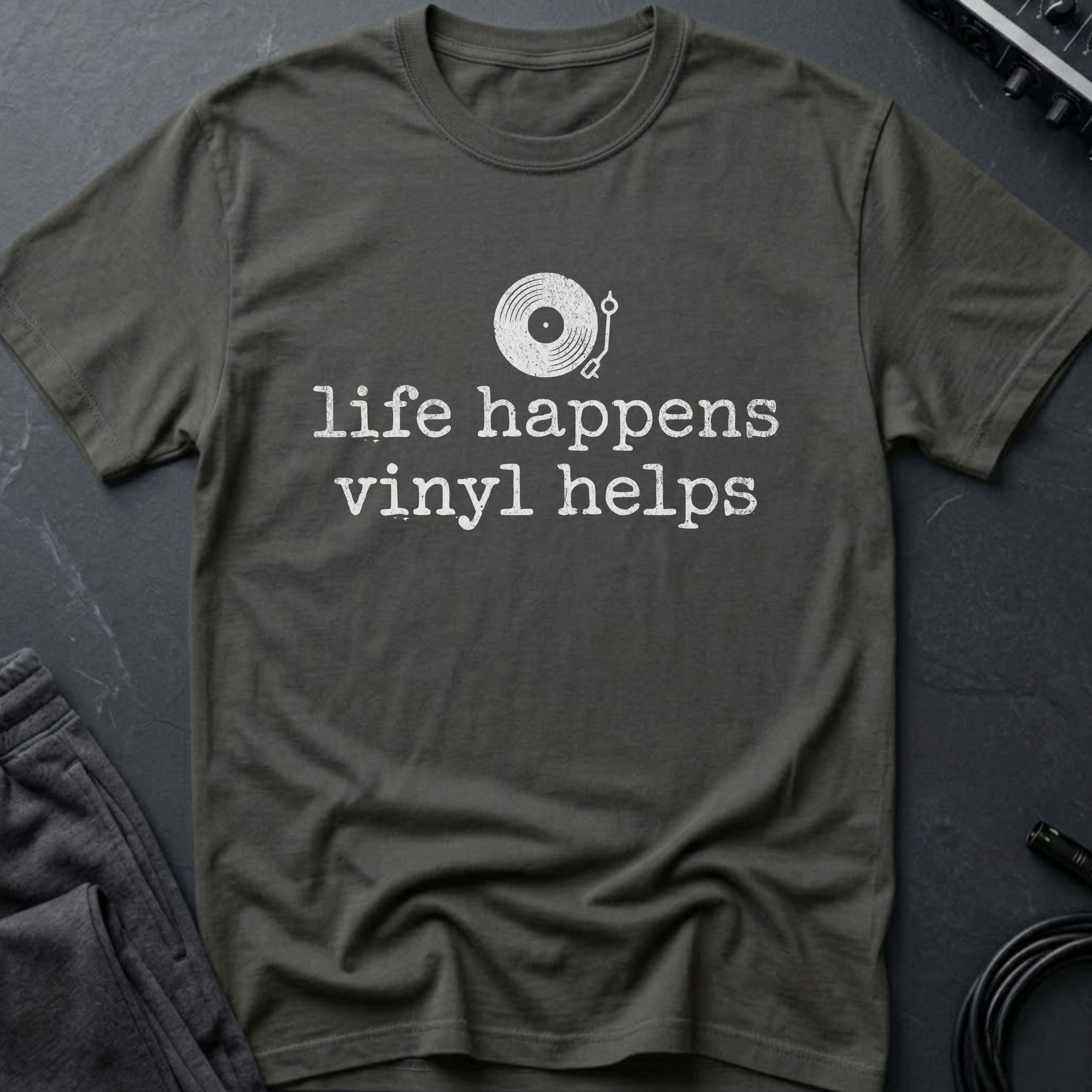 Life Happens Vinyl Helps T-Shirt