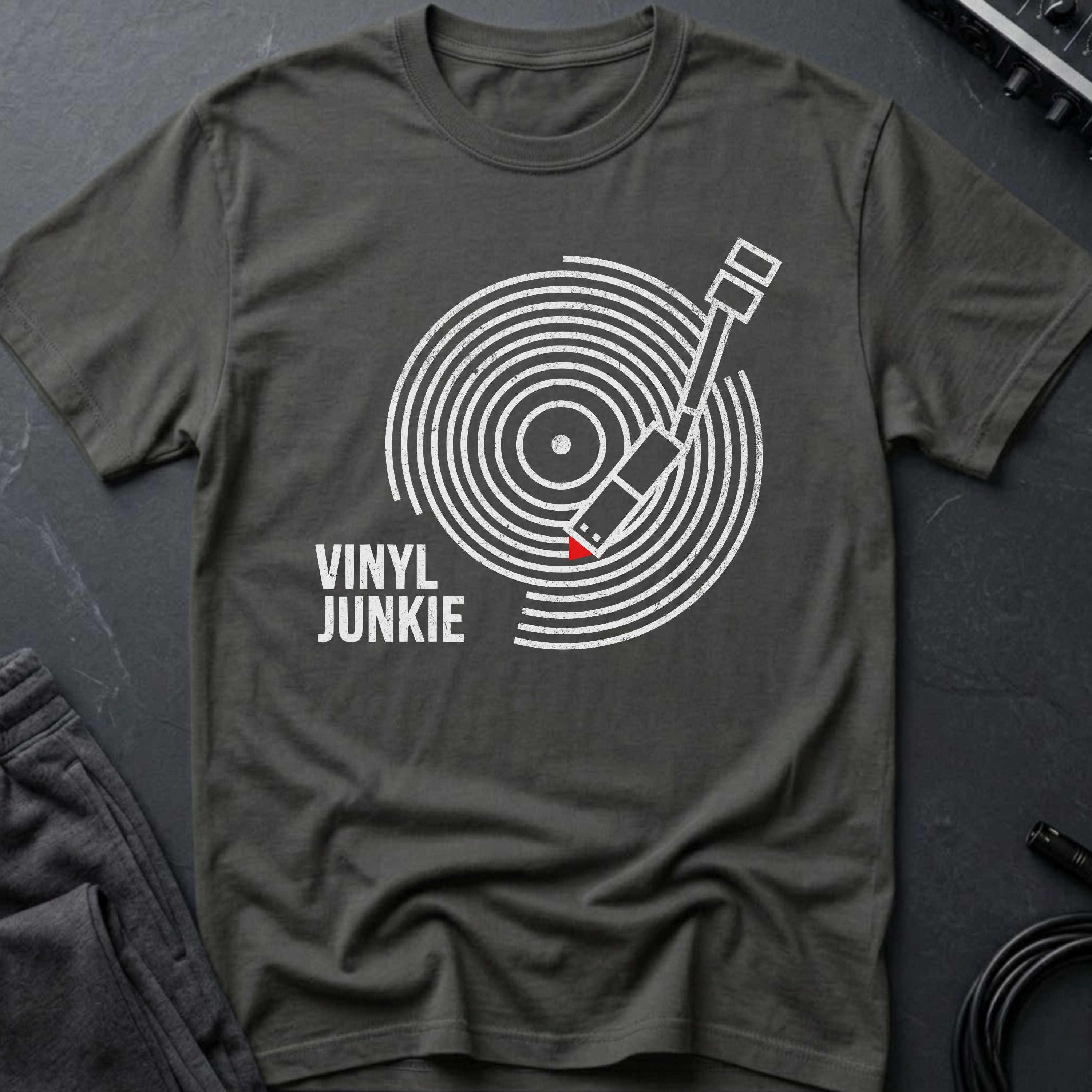 Vinyl Junkie B&W T-Shirt