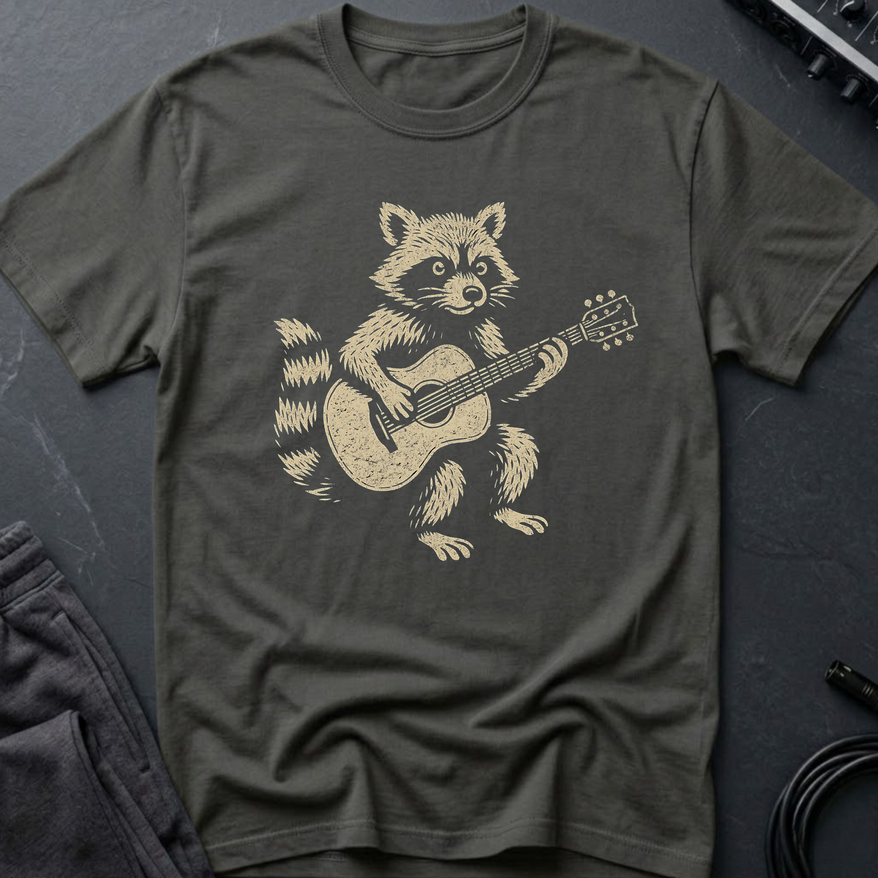 Guitar Racoon T-Shirt