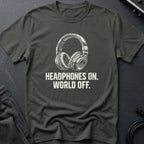 Headphones On. World Off. T-Shirt