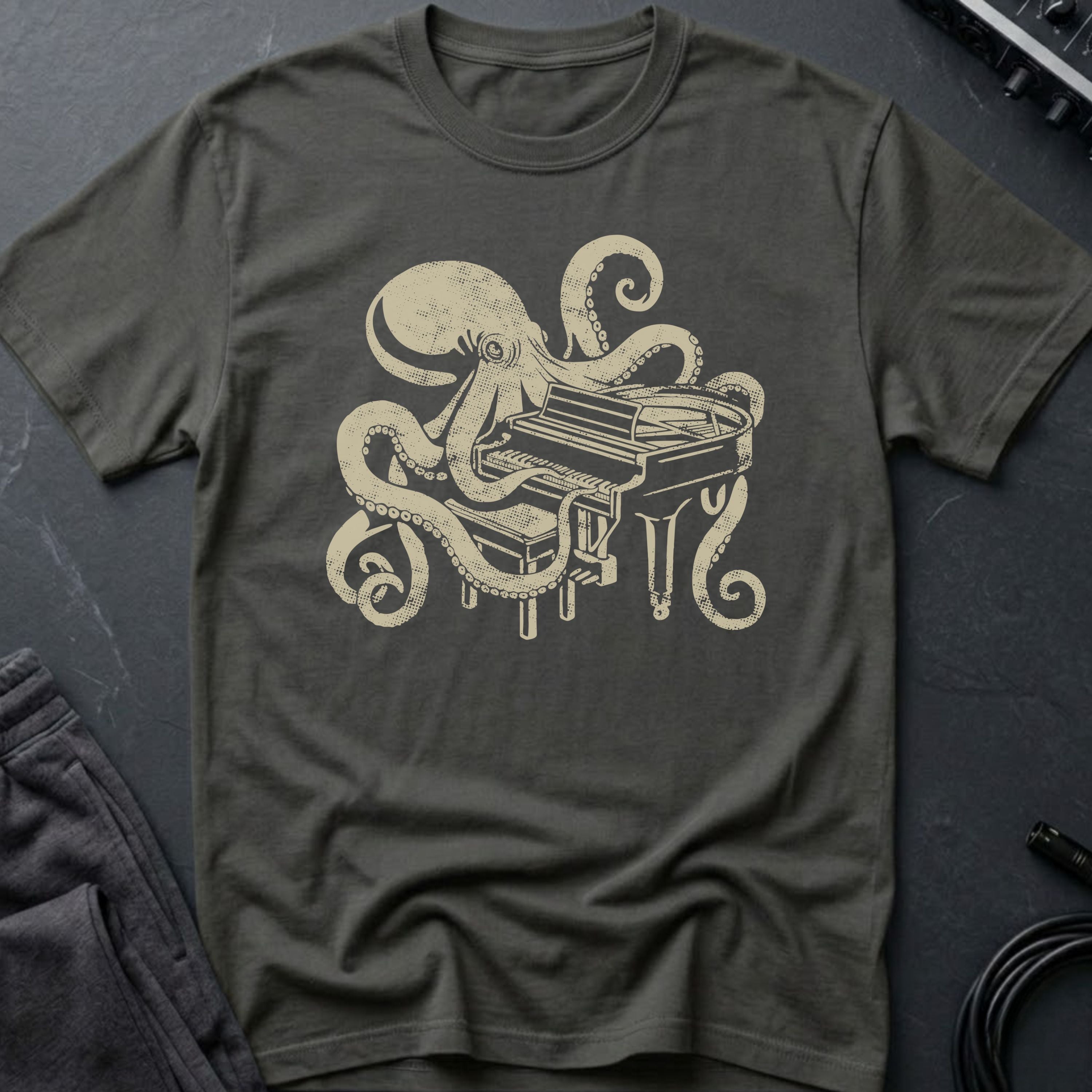 Piano Octopus T-Shirt