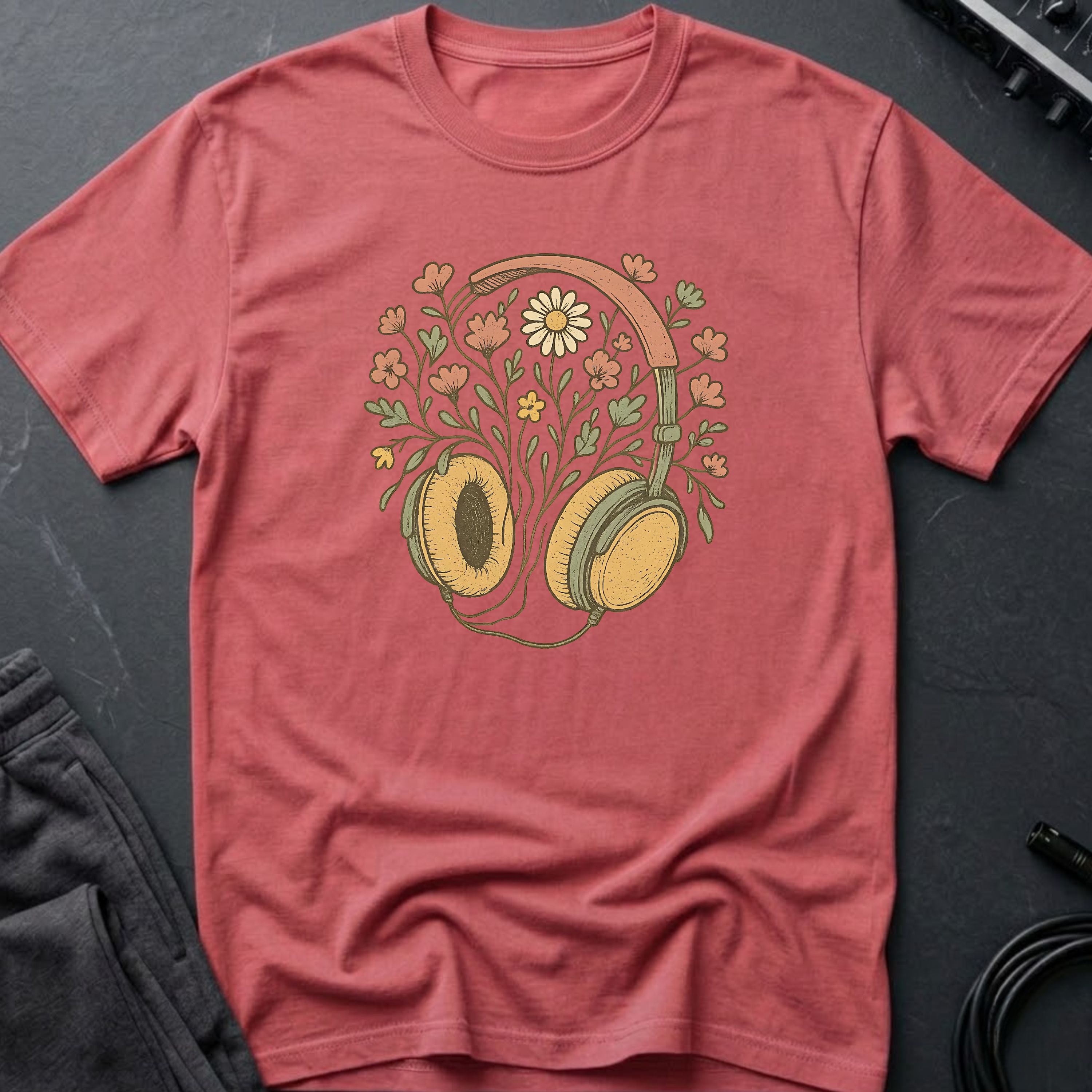 Wildflower Headphones T-Shirt