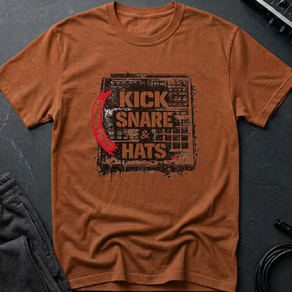 Kick, Snare & Hats Drum Machine T-Shirt