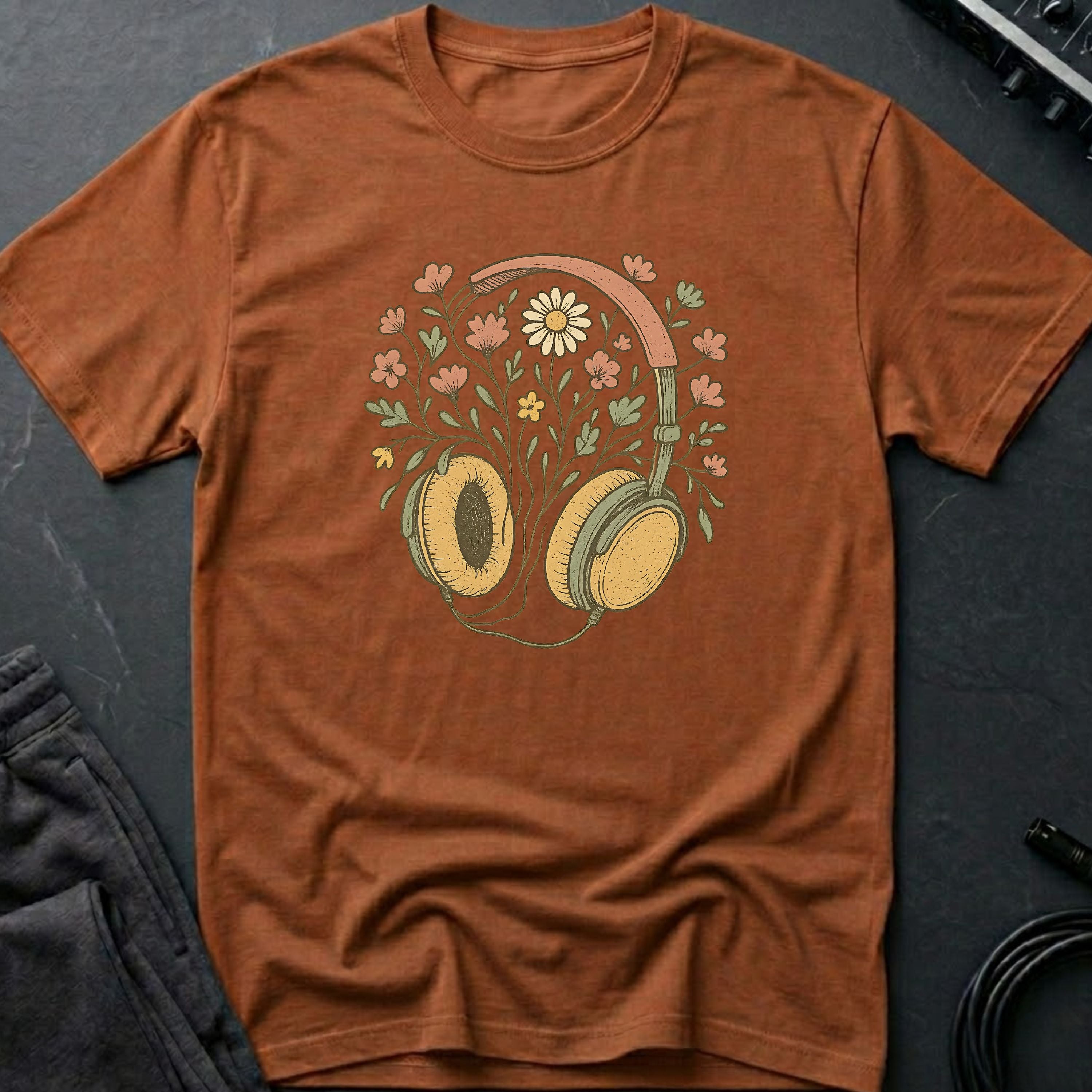 Wildflower Headphones T-Shirt