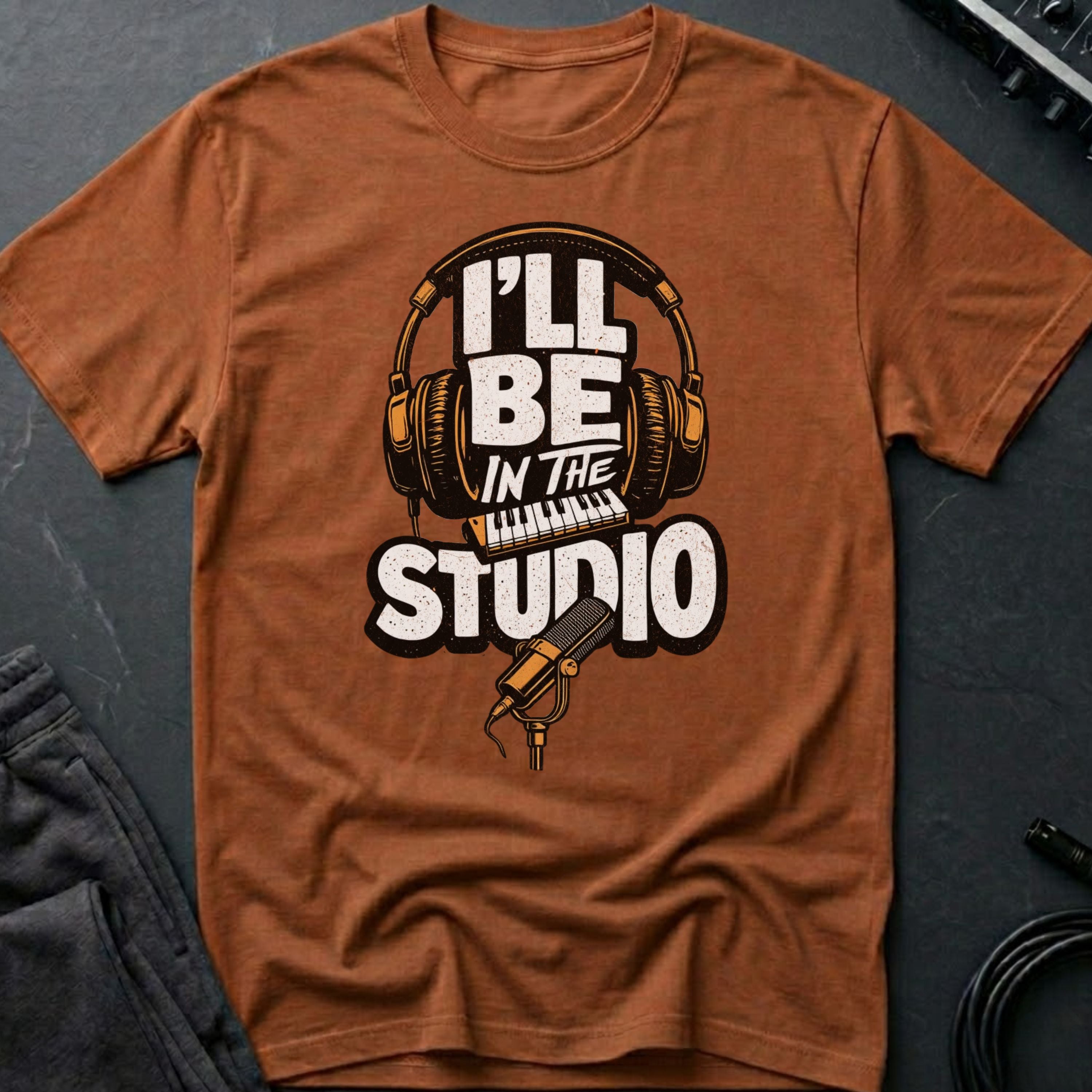 I'll Be In The Studio Orange T-Shirt